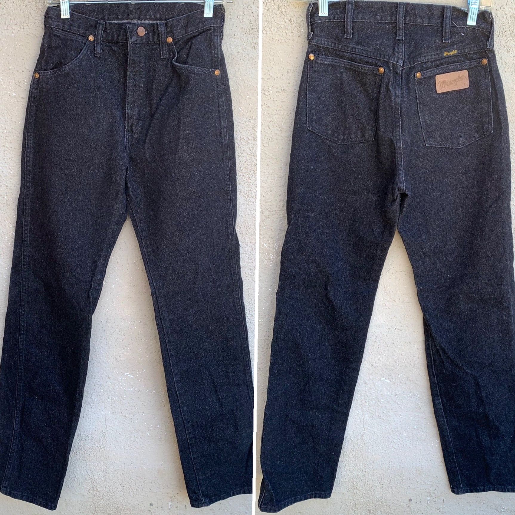 Wrangler VINTAGE Wrangler Jeans Black Scovill Zipper Size 9 26 1/2” Waist Inseam 34 Denim Rockabilly Womens or Juniors? Size 30" / US 8 / IT 44 - 5 Thumbnail