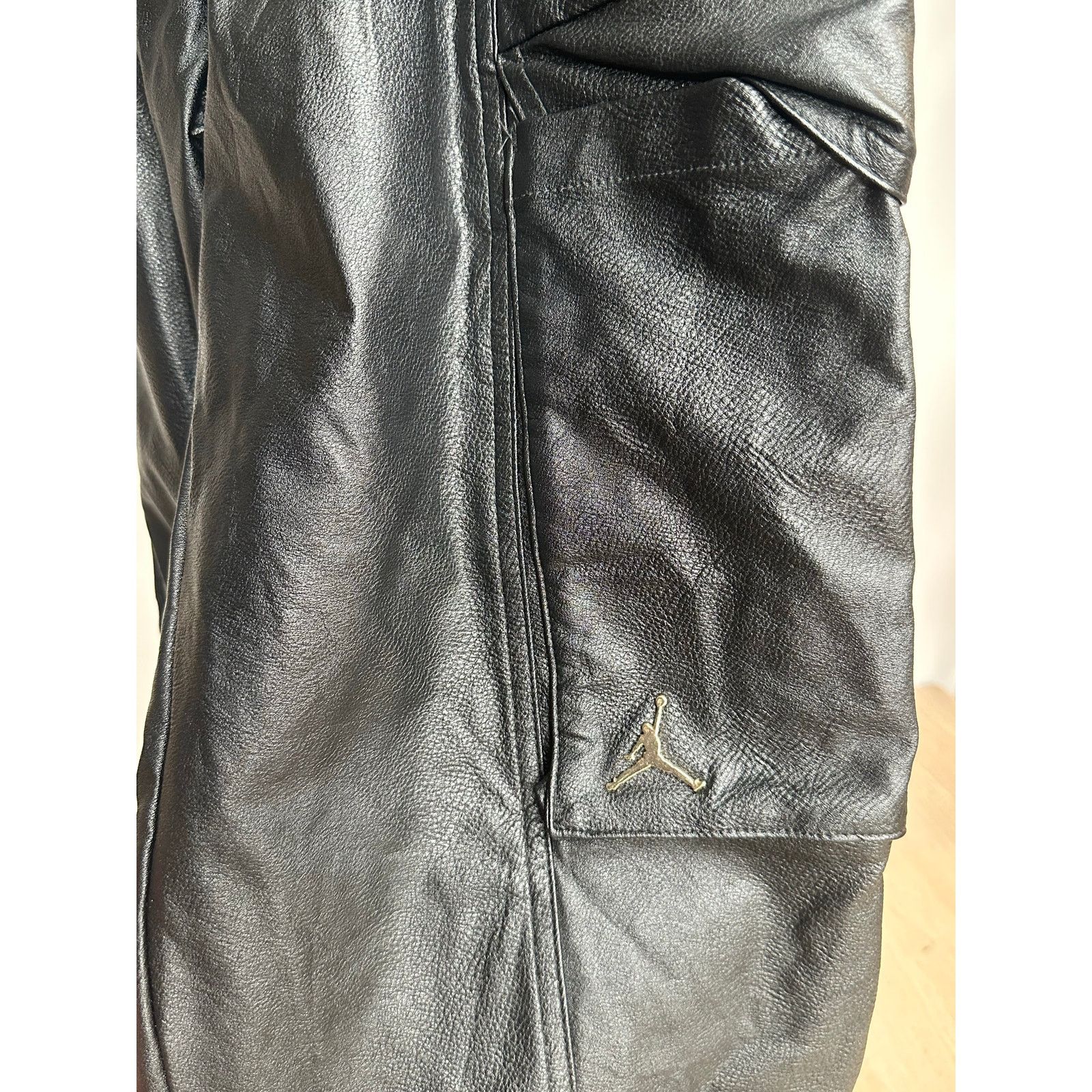 Jordan Brand Jordan Black Leather Cargo Pants Size S CW6485-010 - New Size 26" / US 2 / IT 38 - 3 Thumbnail