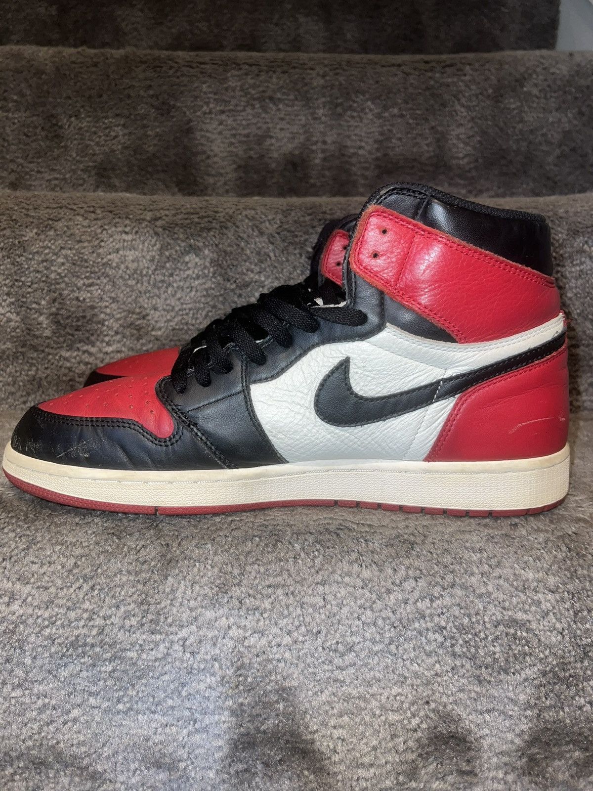 Jordan Brand Jordan 1 Bred Toe 12.5 Size US 12.5 / EU 45-46 - 6 Thumbnail