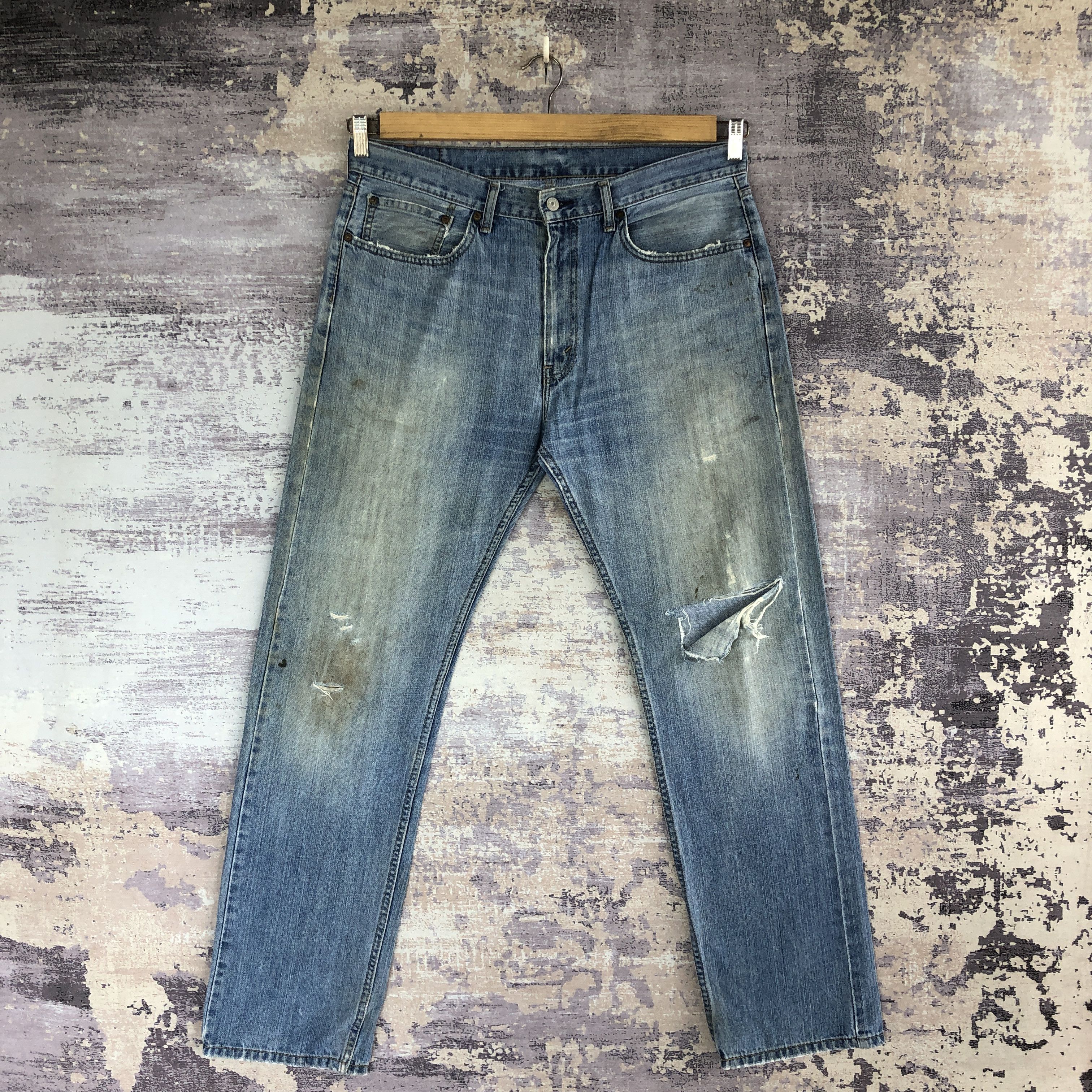 Levi's Vintage Distressed Levis Jeans Levi's 505 Light Wash Denim Size US 36 / EU 52 - 1 Thumbnail