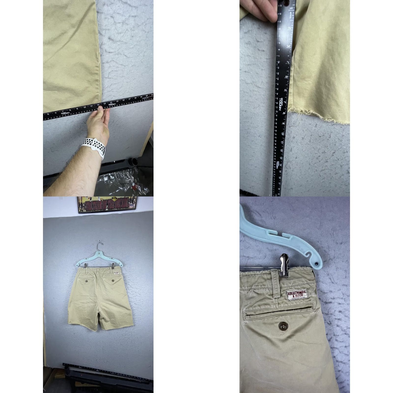 Abercrombie & Fitch Abercrombie & Fitch Shorts Mens 32 Beige Chino 9 Inch Inseam Drawstring Cutoff Size US 32 / EU 48 - 8 Thumbnail