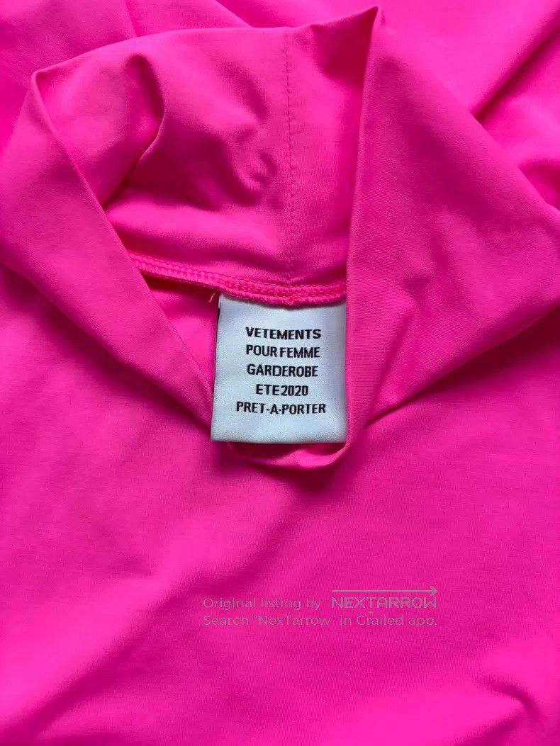 Vetements Vetements Pink Logo Dress Size S / US 4 / IT 40 - 5 Thumbnail