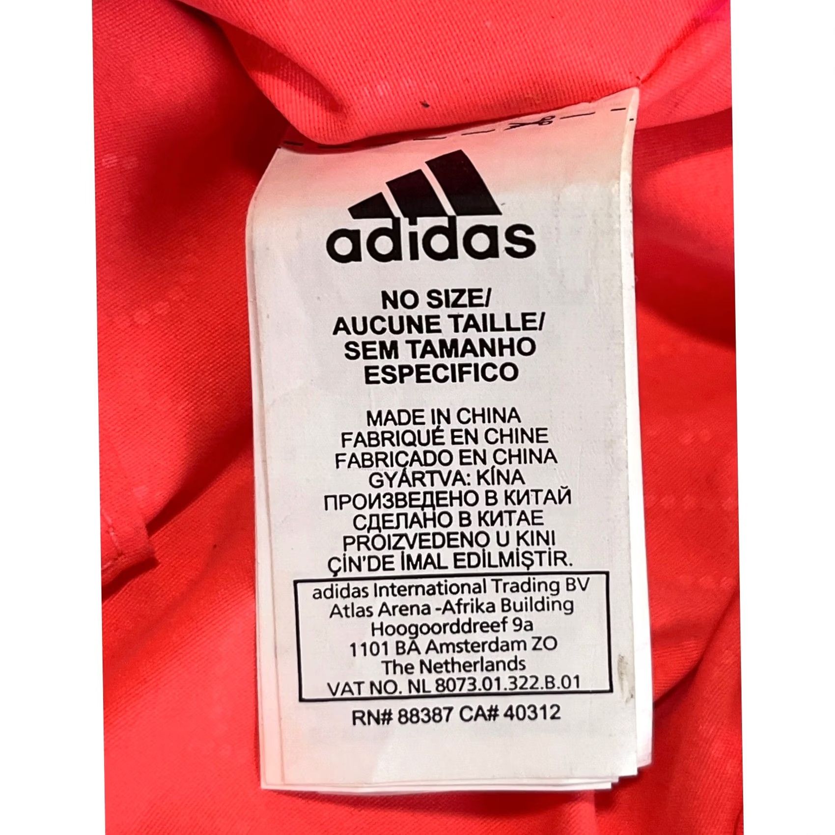 Stella McCartney Adidas by Stella McCartney Gym Bag Large White Tan Neon Coral Mesh Duffel AX8257 Womens Size ONE SIZE - 5 Thumbnail