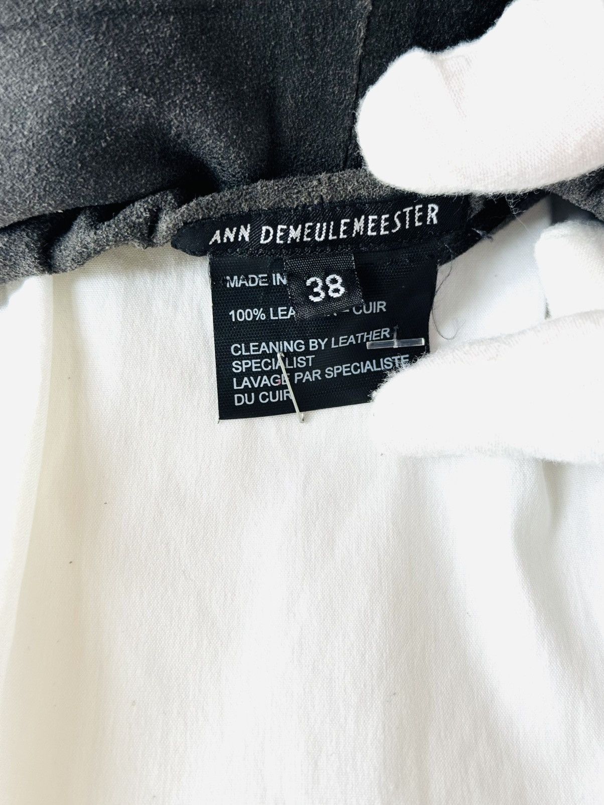 Ann Demeulemeester Vintage Ann Demeulemeester leather paper bag belted skirt 38 Size 27" / US 4 / IT 40 - 5 Thumbnail