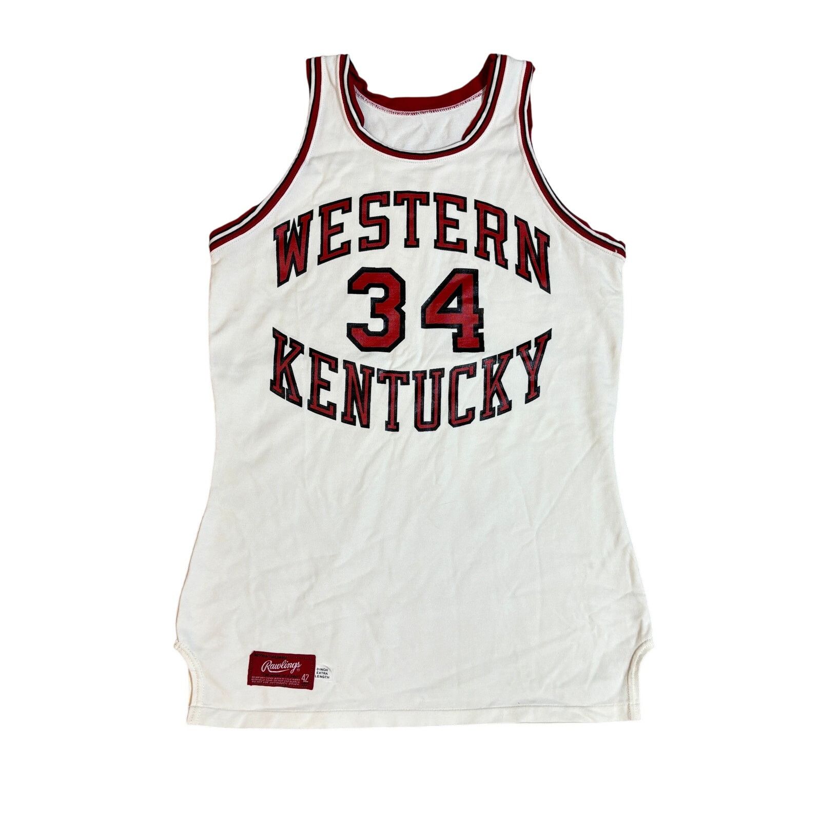 NCAA × Vintage VTG 70s Rawlings Western Kentucky Hilltoppers #34 Jersey 42 Size US M / EU 48-50 / 2 - 1 Thumbnail