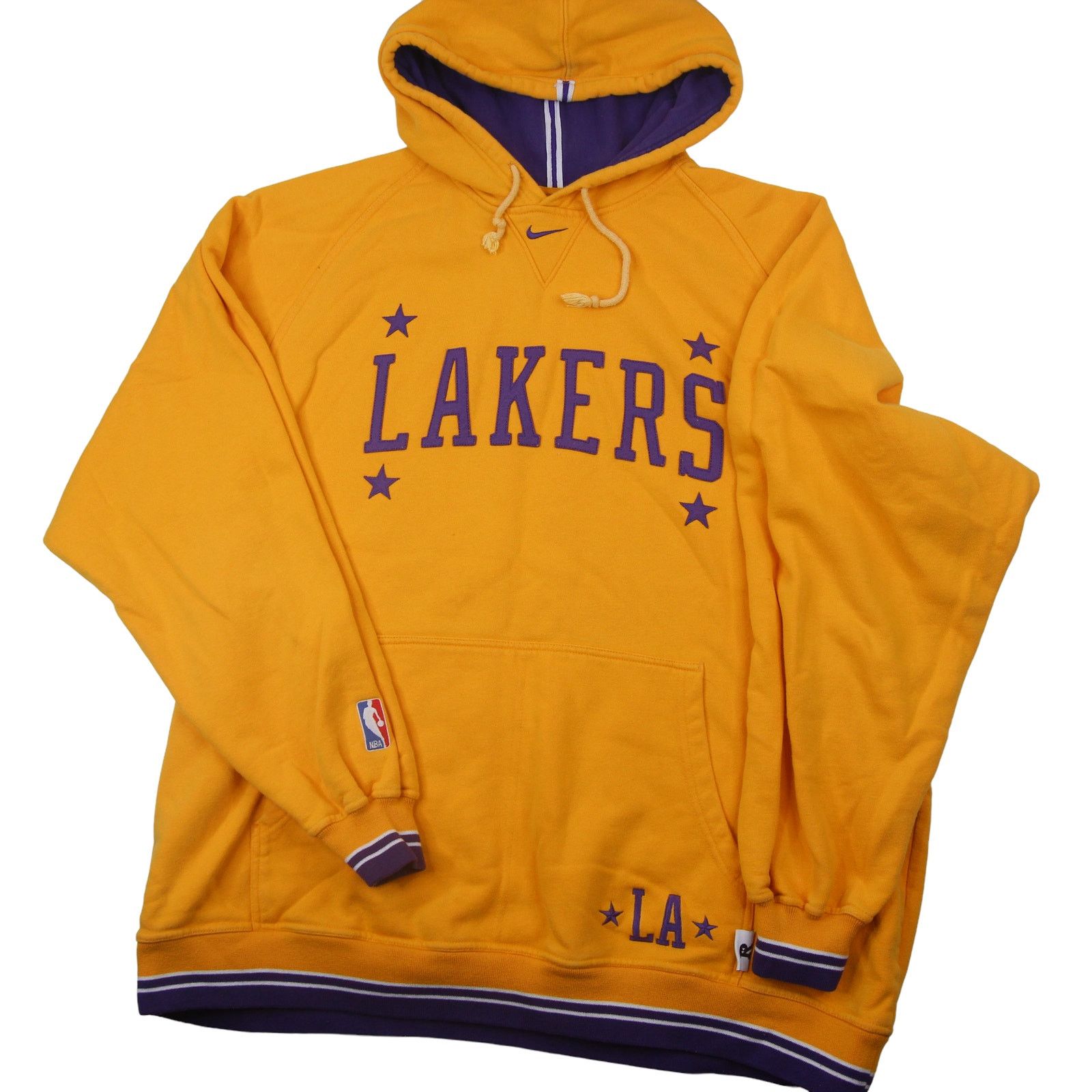 NBA × Nike × Vintage Vintage Nike Los Angles Lakers Hoodie Size US XL / EU 56 / 4 - 1 Thumbnail