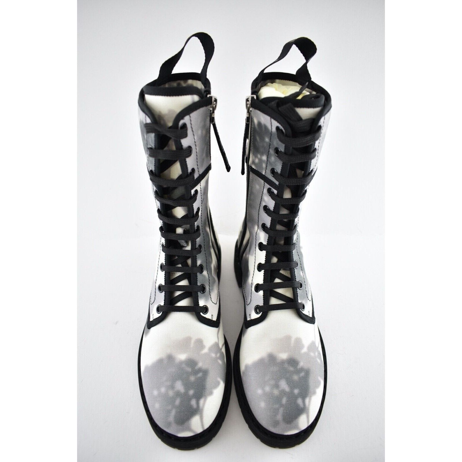 Fendi Fendi Black Grey White Tie Dye Canvas Lace Up Tie Logo Size US 6 / IT 36 - 7 Thumbnail