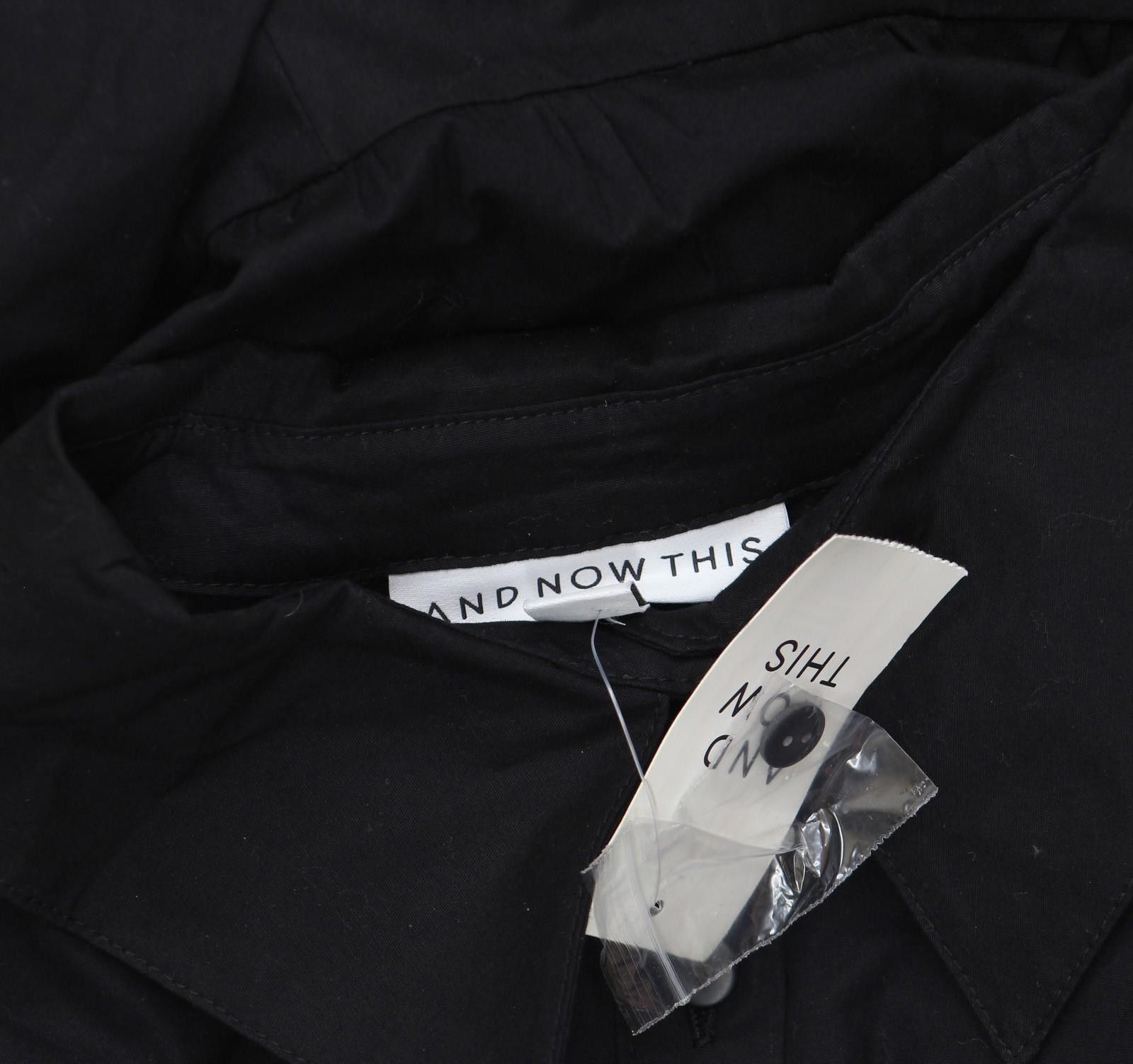 Other And Now This Button Up Shirt Poplin Ruched Dress Black Xl Size XL / US 12-14 / IT 48-50 - 3 Thumbnail