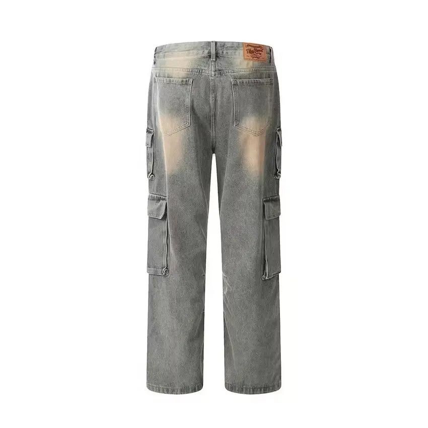 Designer × Japanese Brand Faded blue y2k baggy cargo hiphop pants Size US 30 / EU 46 - 6 Thumbnail