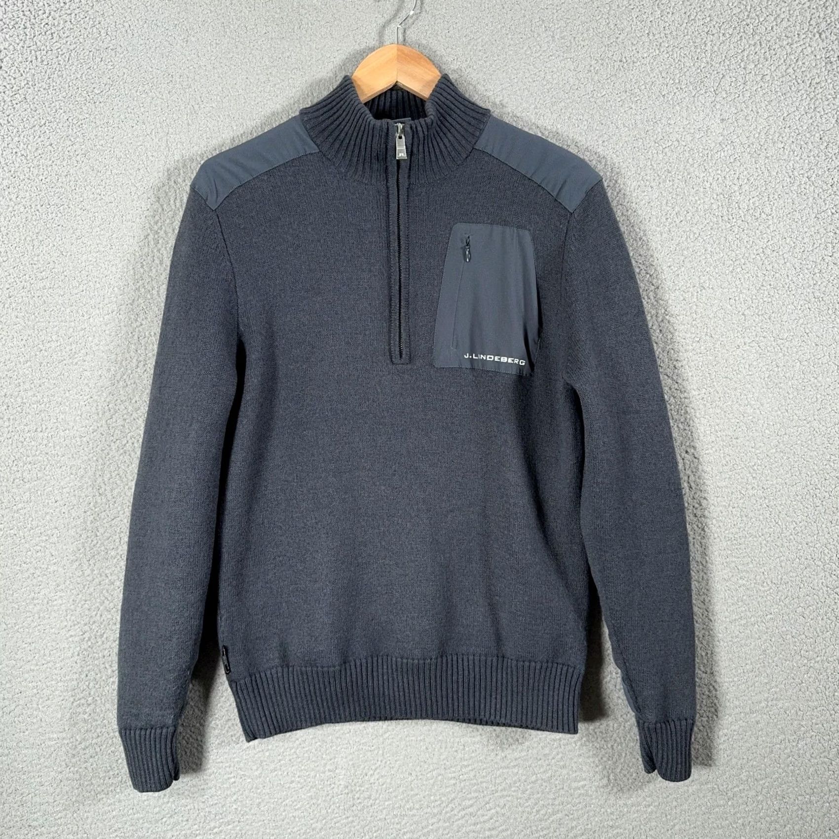 J.Lindeberg J.Lindeberg Sweater Mens Small READWool Gore Windstopper 1/4 Zip Lined Pullover Size US S / EU 44-46 / 1 - 2 Thumbnail