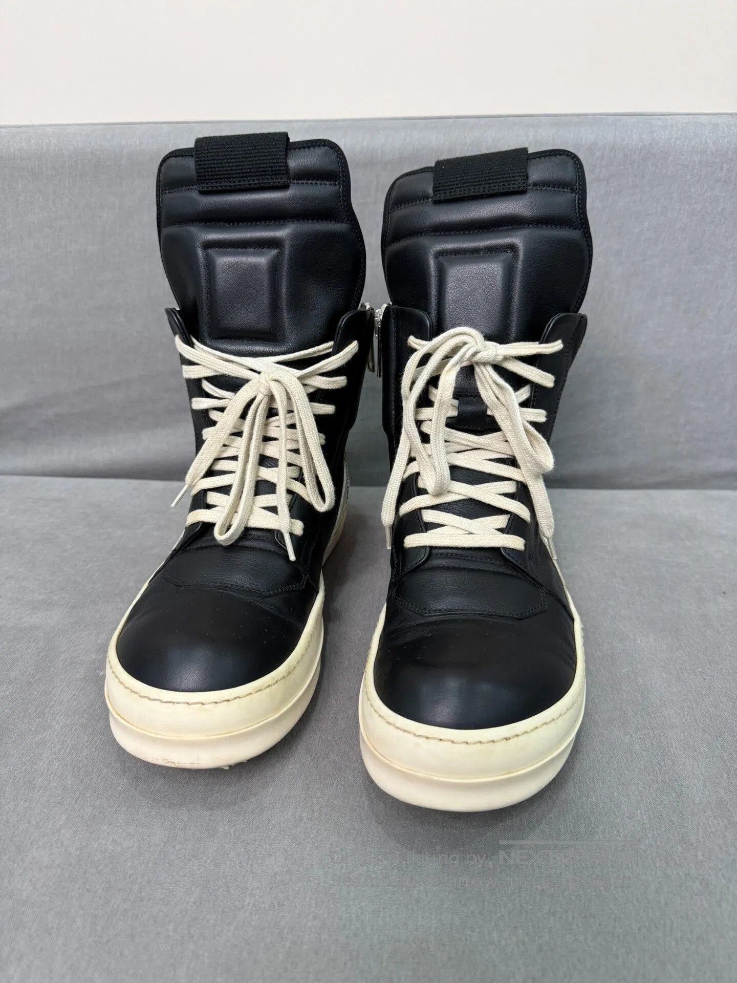 Rick Owens rick owens black and white high-top sneakers. Size US 9 / EU 42 - 3 Thumbnail