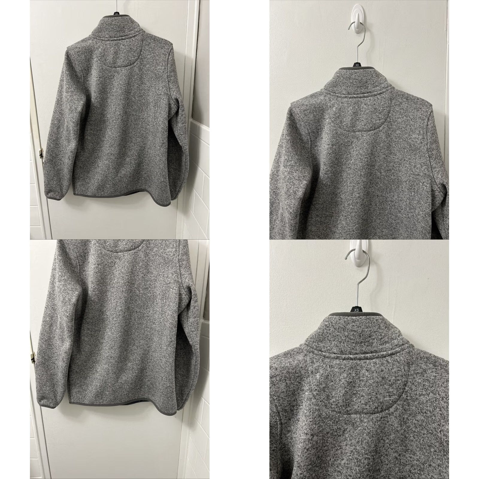Vintage VINTAGE LL Bean Sweater Fleece Pullover Womens M Gray Kangaroo Pockets 1/4 Snap 506473 Size M / US 6-8 / IT 42-44 - 8 Thumbnail