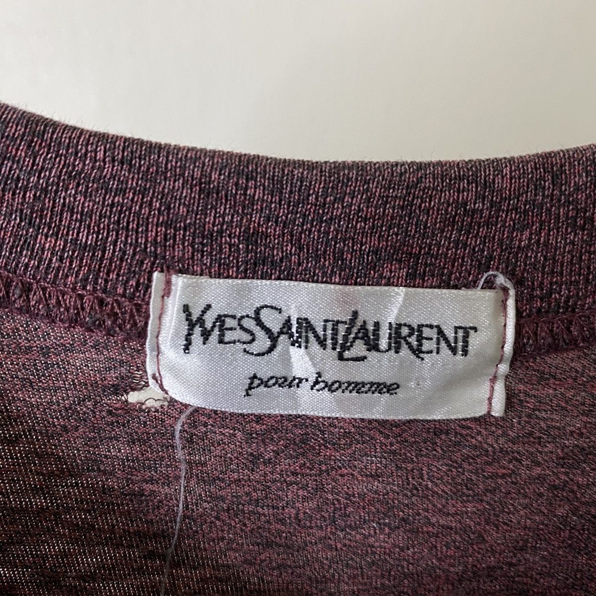Yves Saint Laurent Vintage 1990s YSL Pour Homme Small Logo Tee Size US S / EU 44-46 / 1 - 4 Thumbnail