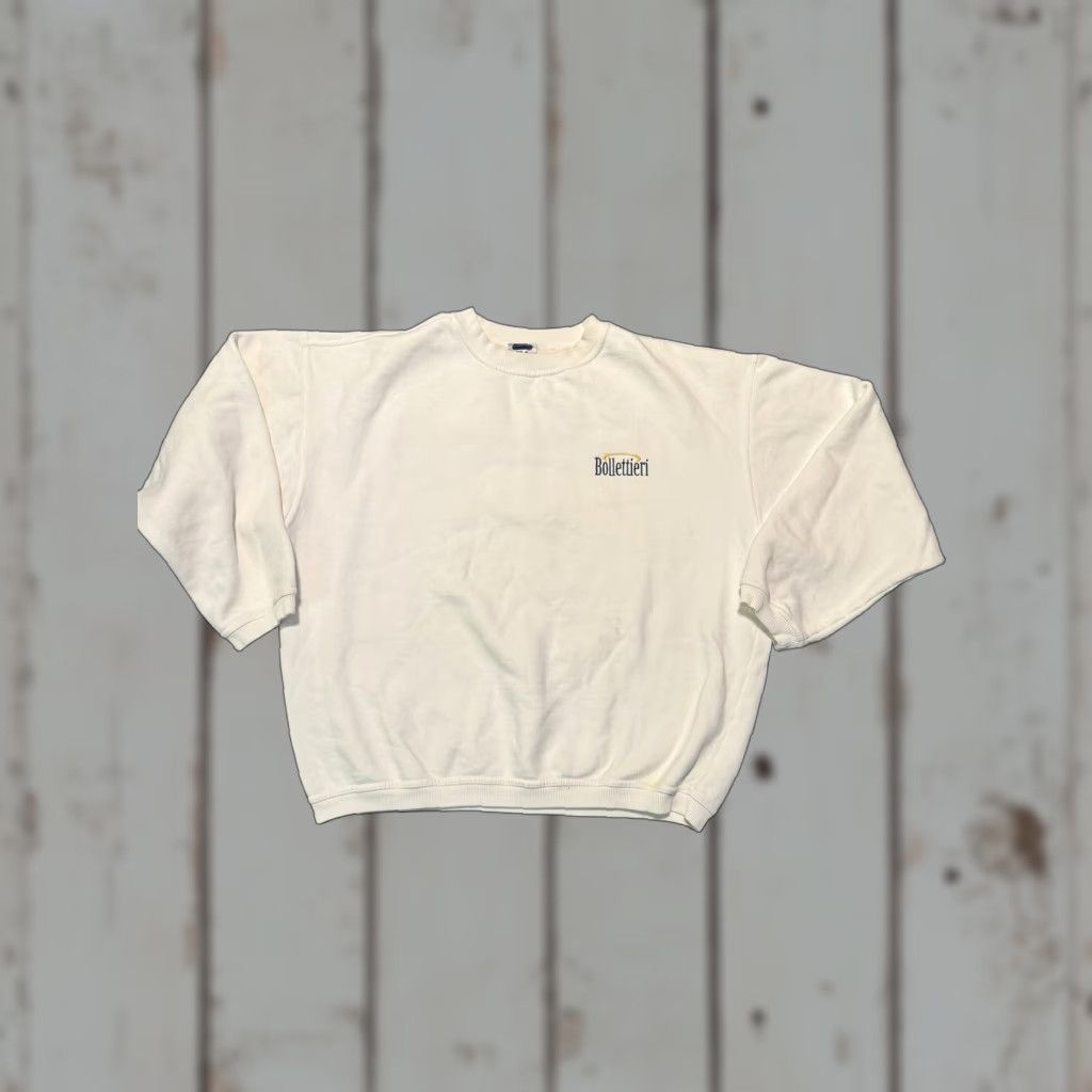 Fila VINTAGE Fila Nick Bollettieri Crewneck Tennis Sweatshirt White XL Rare - Men's Streetwear 90s Graphic Print Sweatshirt Size US XL / EU 56 / 4 - 1 Thumbnail