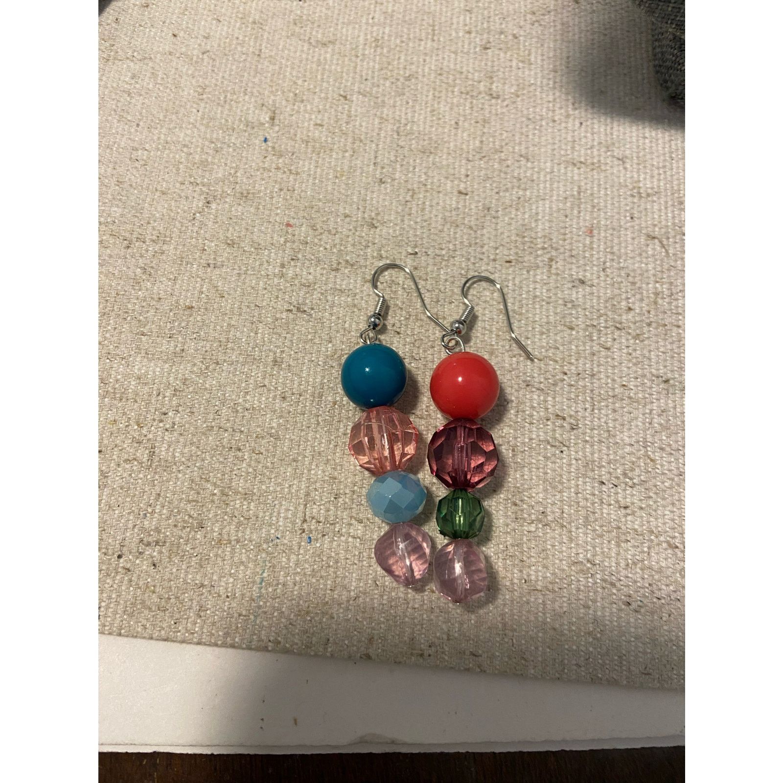 Handmade Colorful bead earrings Size ONE SIZE - 4 Thumbnail