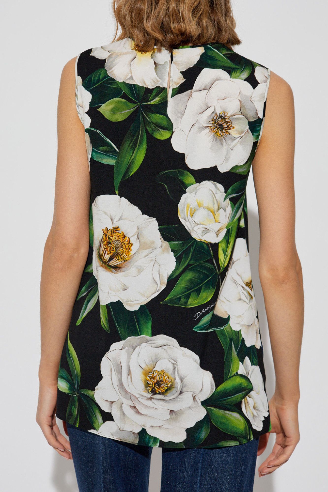 Dolce & Gabbana o1s22i1n0225 Floral Silk Top in Multicolor Size S / US 4 / IT 40 - 4 Thumbnail