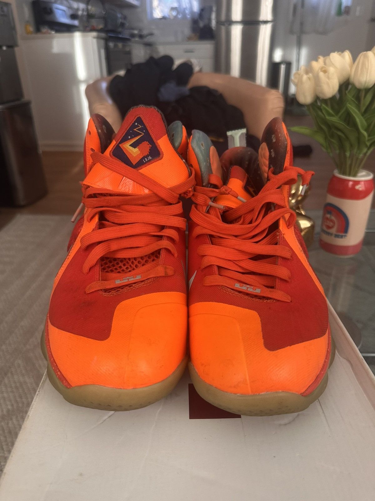 Nike Nike Lebron 9 IX Big Bang Galaxy All Star Orange Sz 10.5 Size US 10.5 / EU 43-44 - 2 Thumbnail