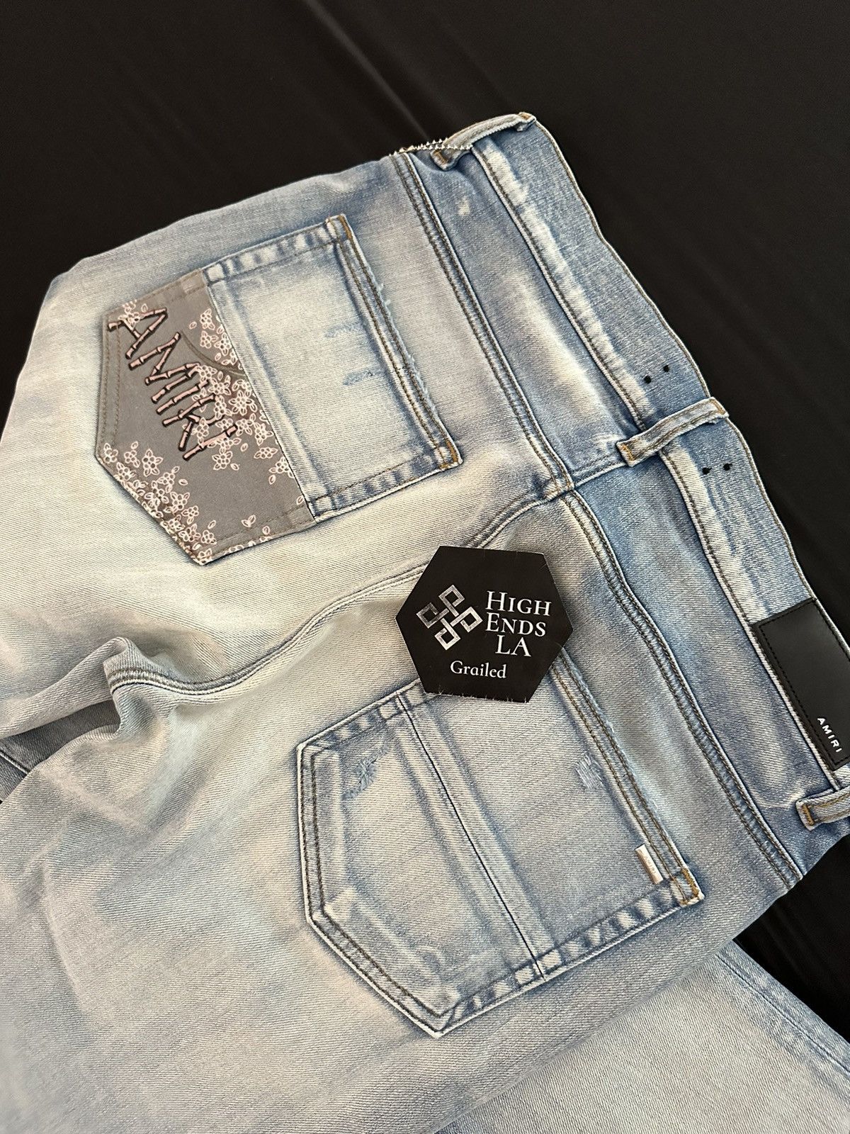 Amiri Amiri Hibiscus Artpatch Denim Jeans Size US 32 / EU 48 - 2 Thumbnail