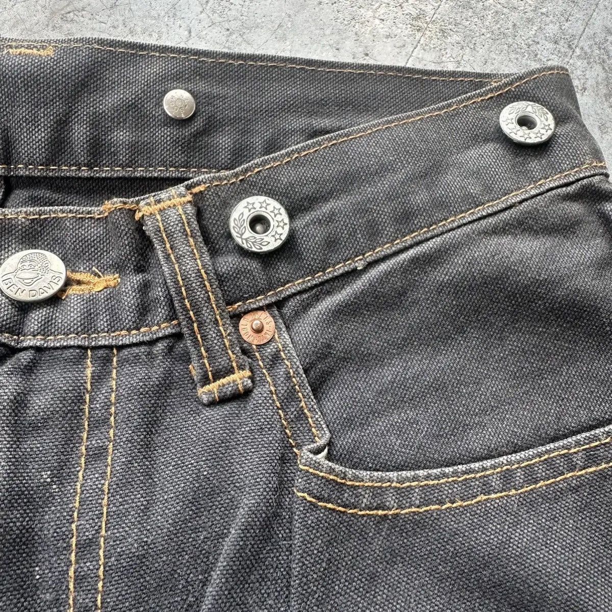 Ben Davis SICKSS💥💥80’s Vintage BEN DAVIS Suspenders Cinch Back Denim Size US 27 - 8 Thumbnail