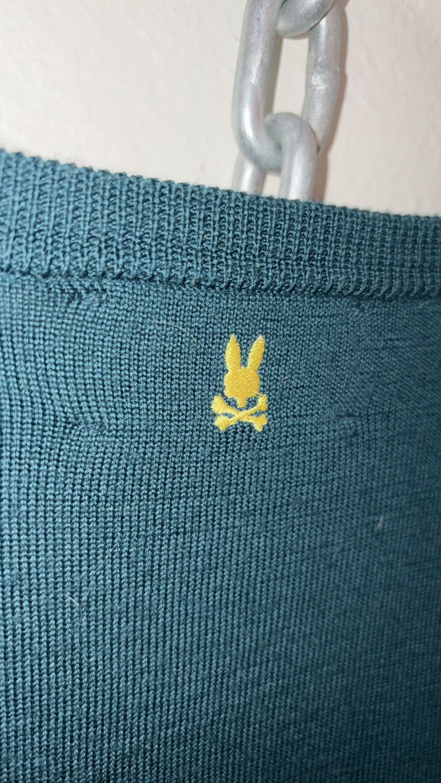 Psycho Bunny Psycho Bunny Green Wool Sweater Size US XL / EU 56 / 4 - 4 Thumbnail