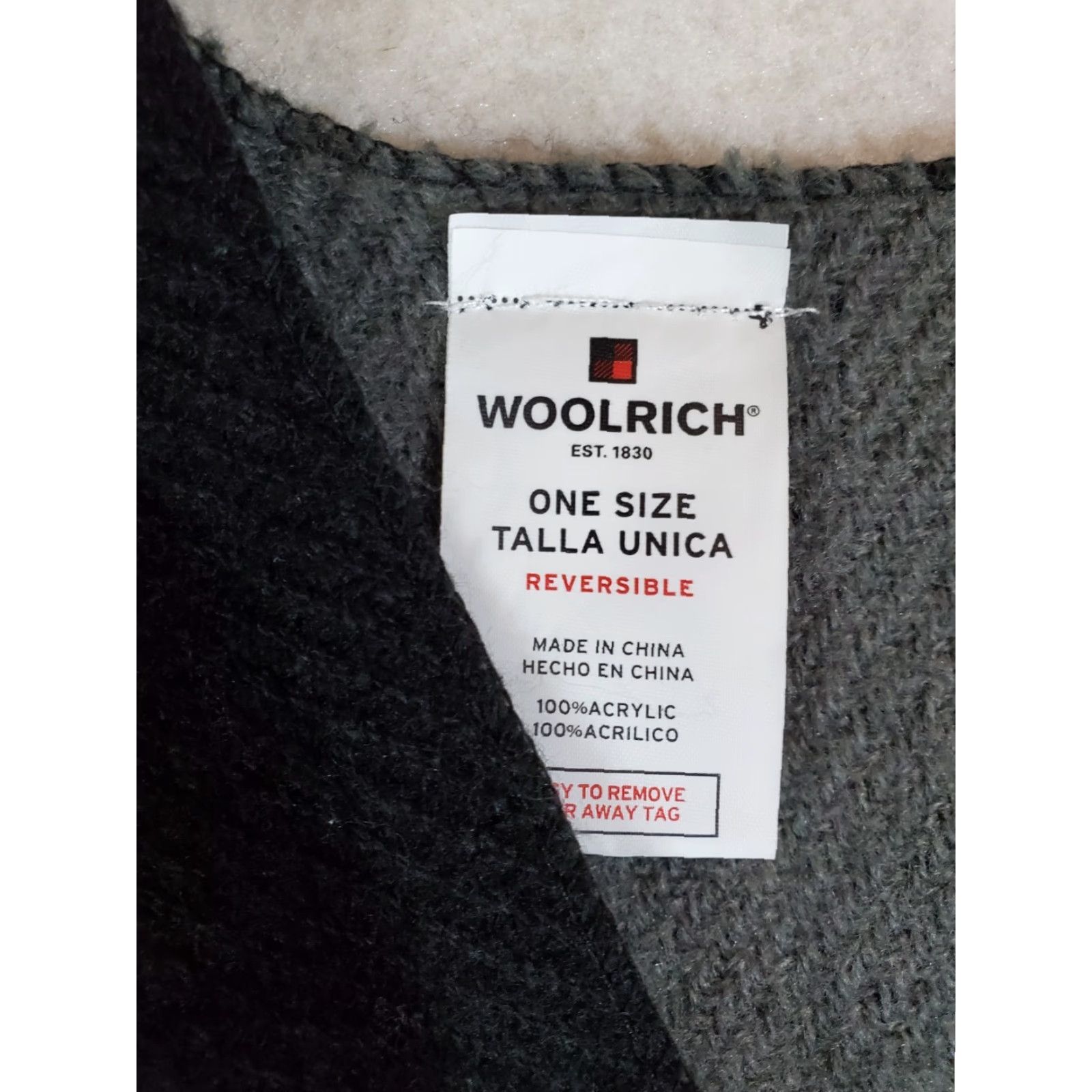 Vintage Woolrich Cape Womens One Size Black Shawl Reversible Blanket Fleece Wrap Classic Cozy Size ONE SIZE - 3 Thumbnail