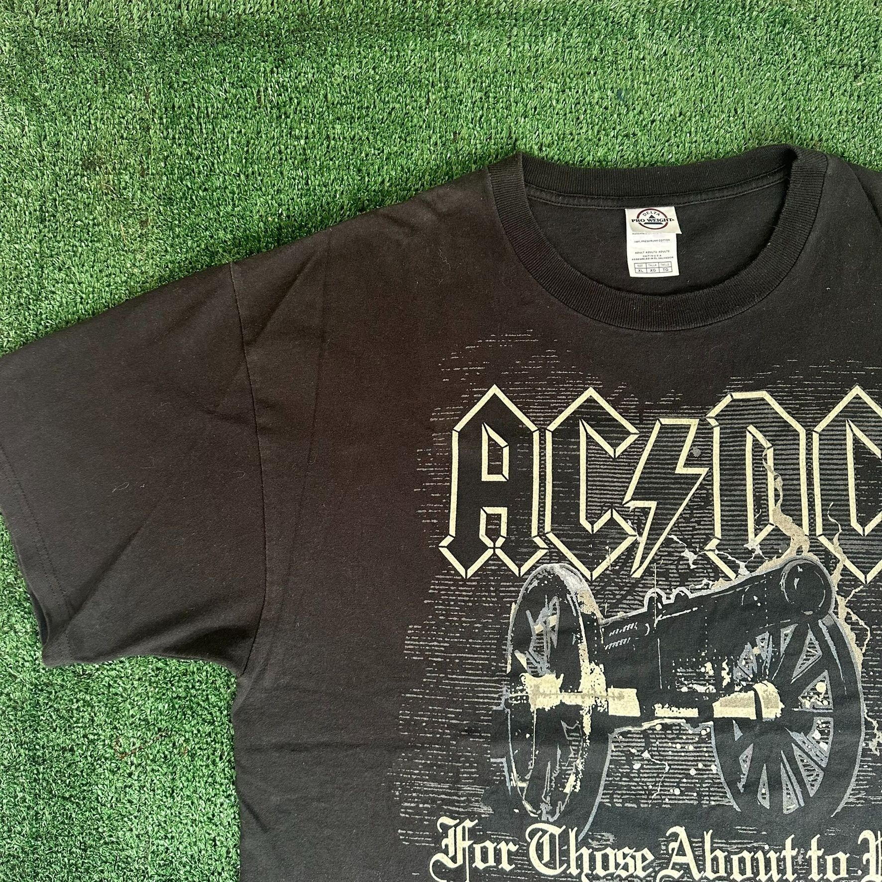 AC/DC Vintage Y2K AC/DC Band T-Shirt For Those About To Rock Tee Size US XL / EU 56 / 4 - 4 Thumbnail