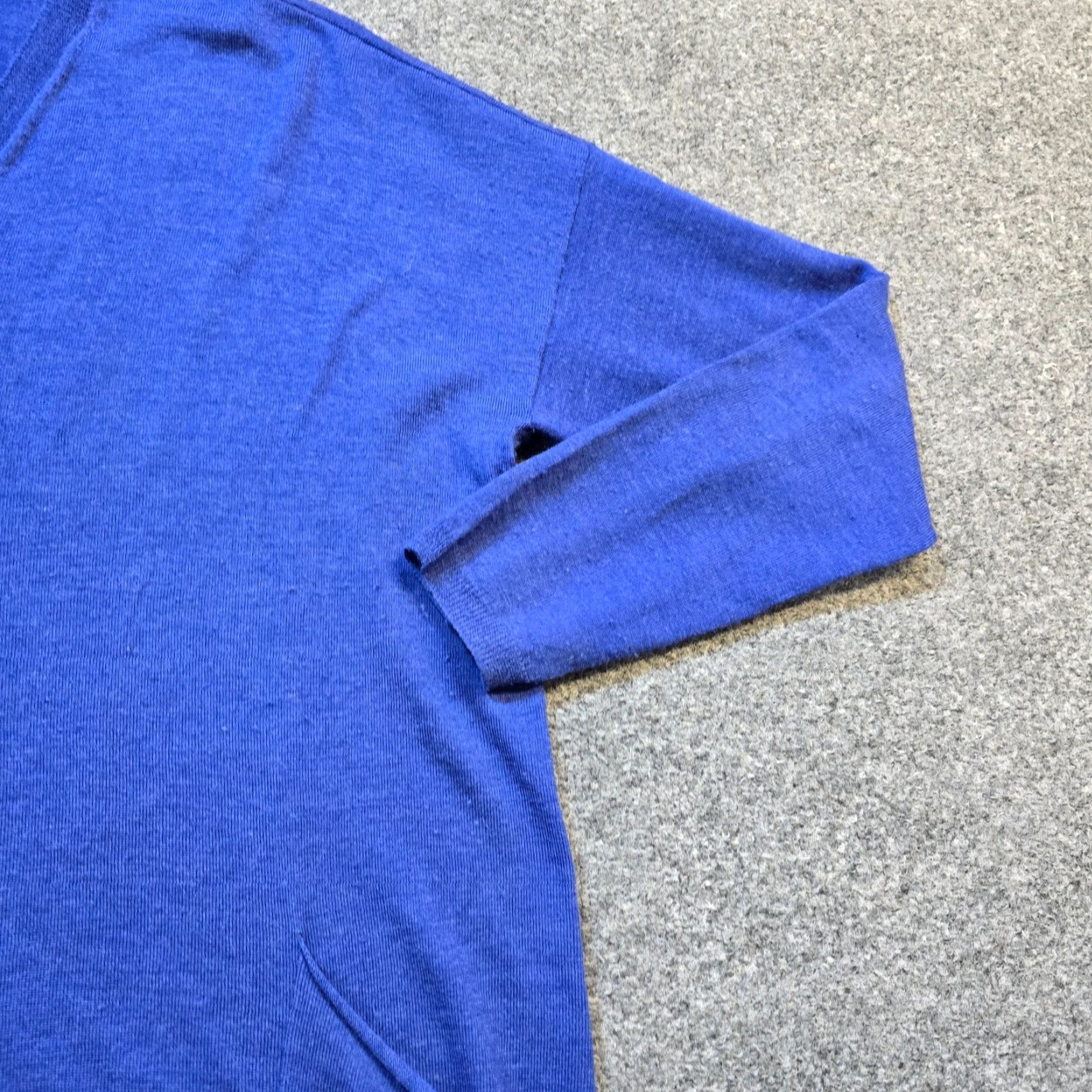 Eileen Fisher EILEEN FISHER Sweater Women Small Blue Merino Wool Pockets Boxy Casual Career Knit Pullover Long Sleeve V-Neck Size S / US 4 / IT 40 - 3 Thumbnail