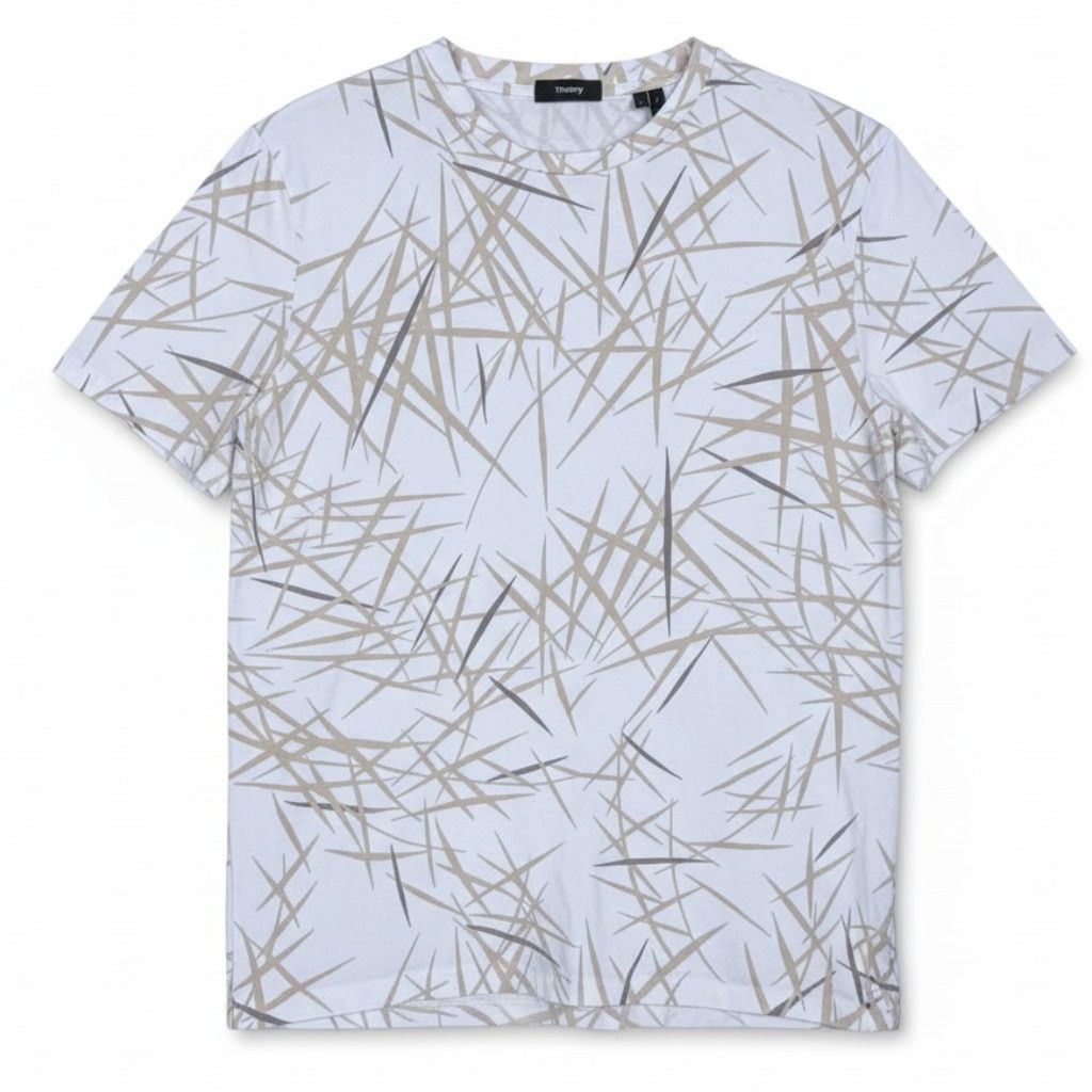 Theory Theory Shirt Men’s L White Tan SS T-Shirt Tropical Preppy Size US L / EU 52-54 / 3 - 1 Thumbnail