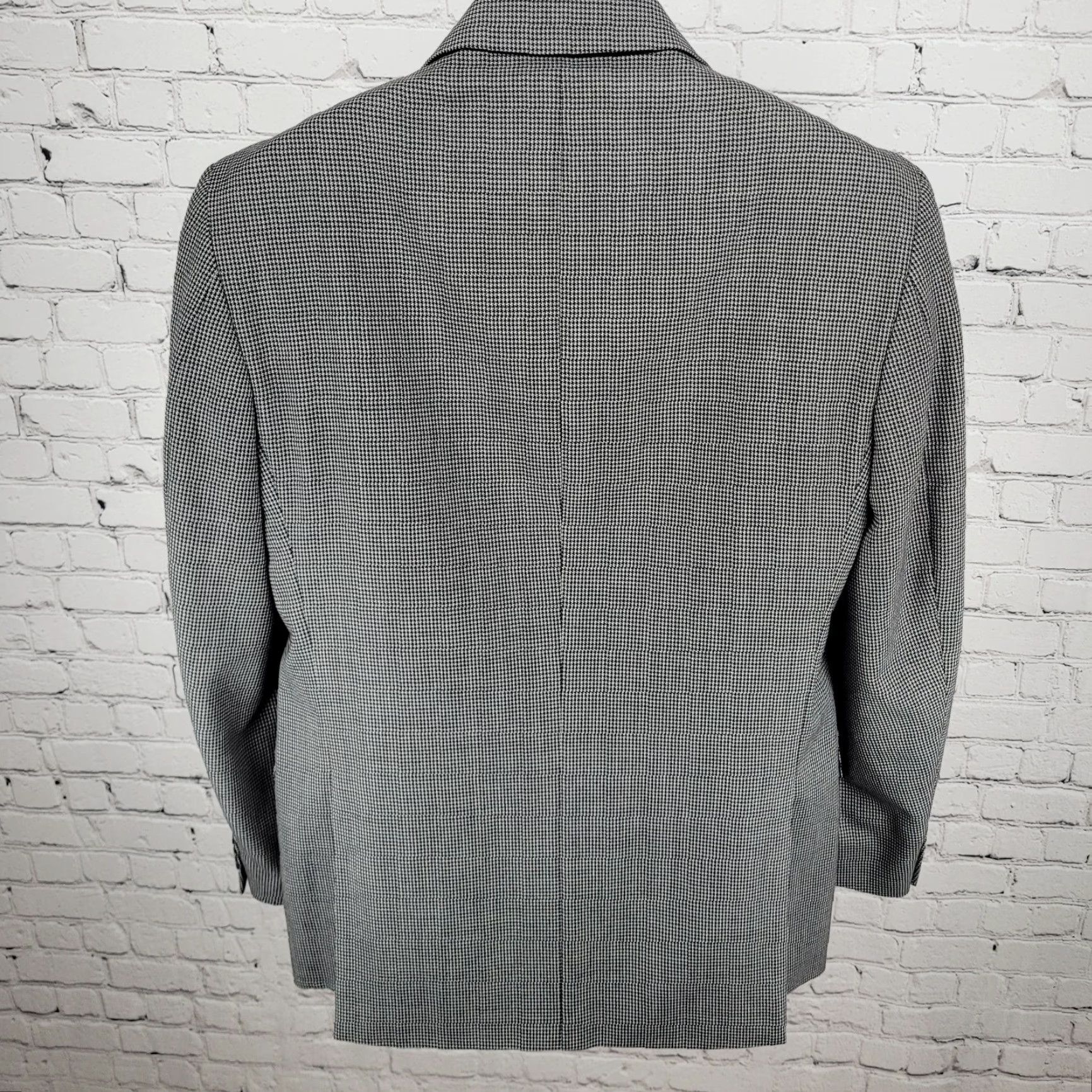 Joseph Abboud Joseph Abboud Blazer Black & White 100% Wool Houndstooth USA Made Size 40R Size 40R - 2 Thumbnail