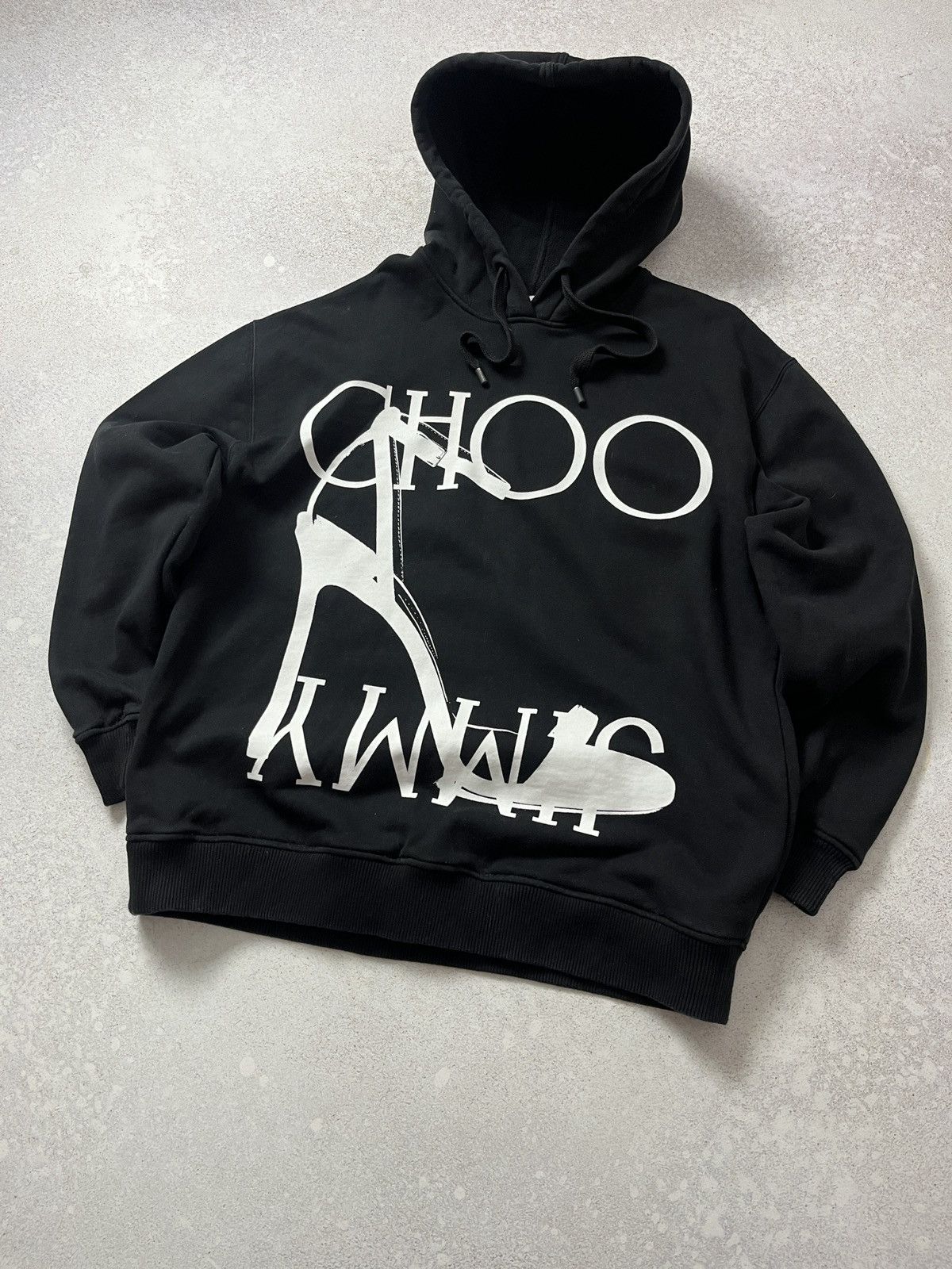 Jimmy Choo Jimmy Choo Hoodie Black High Heel Graphic Cotton Luxury Size US S / EU 44-46 / 1 - 3 Thumbnail