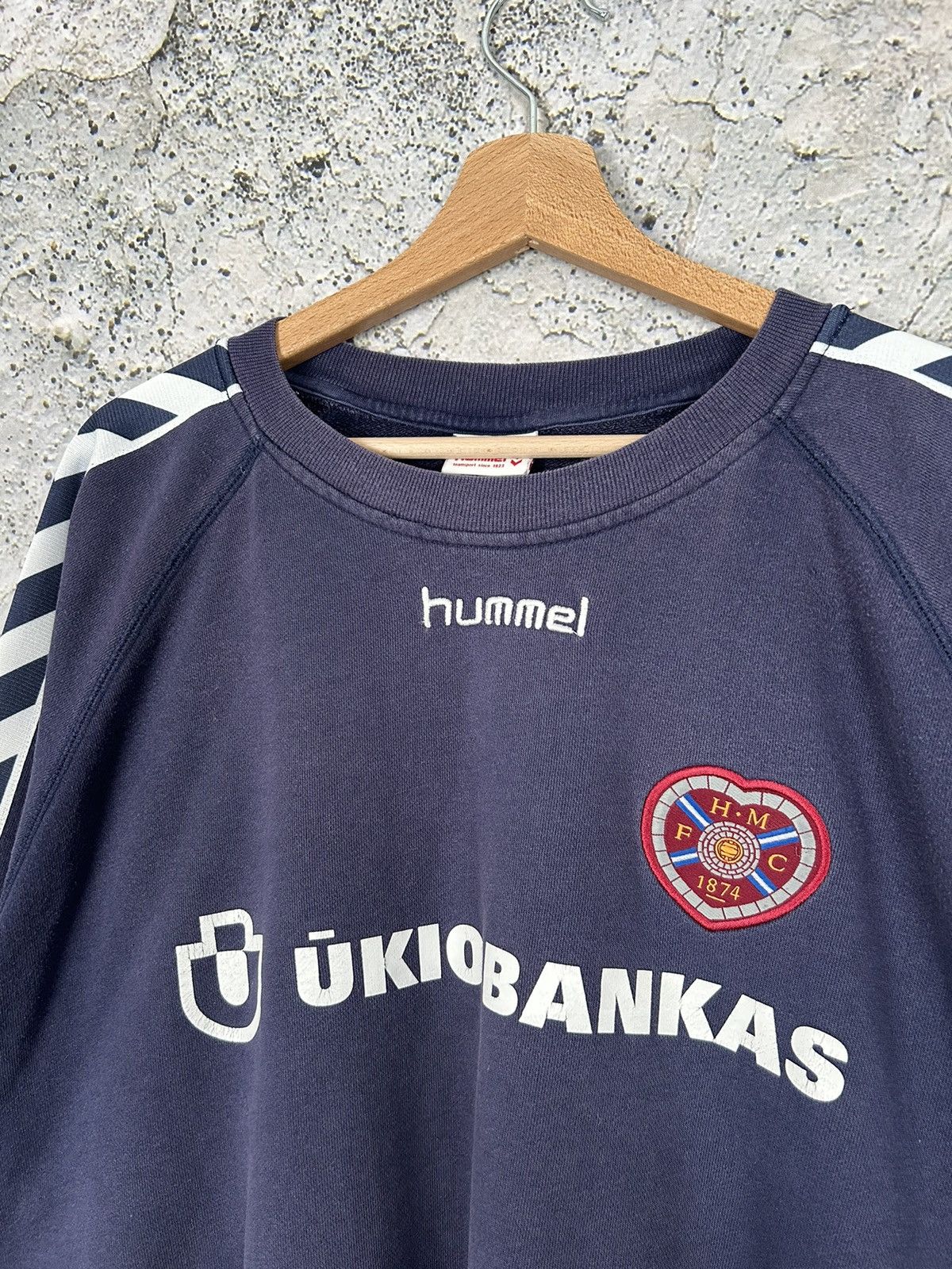Hummel × Vintage Vintage Heart Of Midlothian FC Soccer Crewneck Football 90s Size US XL / EU 56 / 4 - 3 Thumbnail