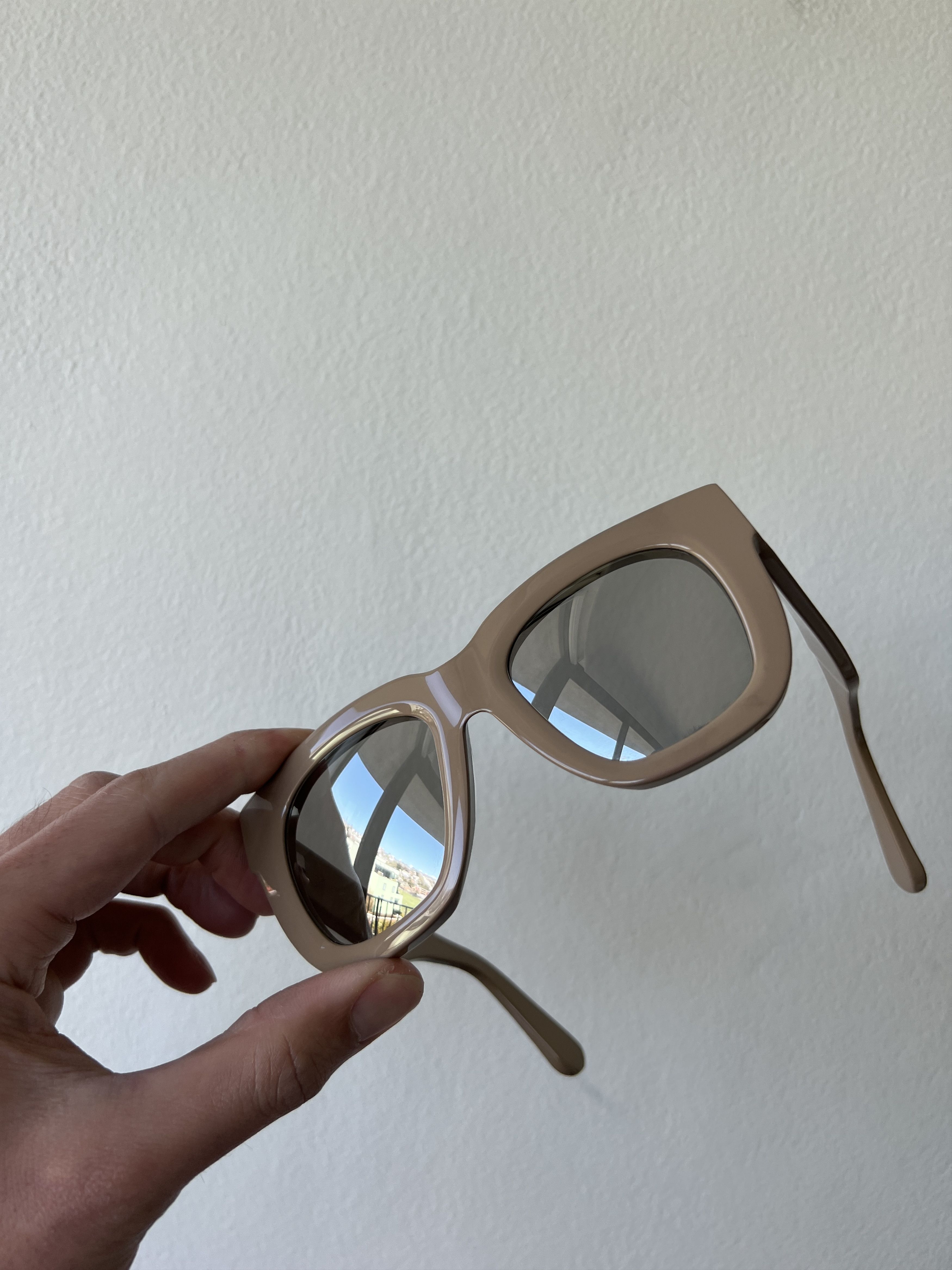 Acne Studios Unidex sunglasses library oversized square beige Size ONE SIZE - 7 Thumbnail