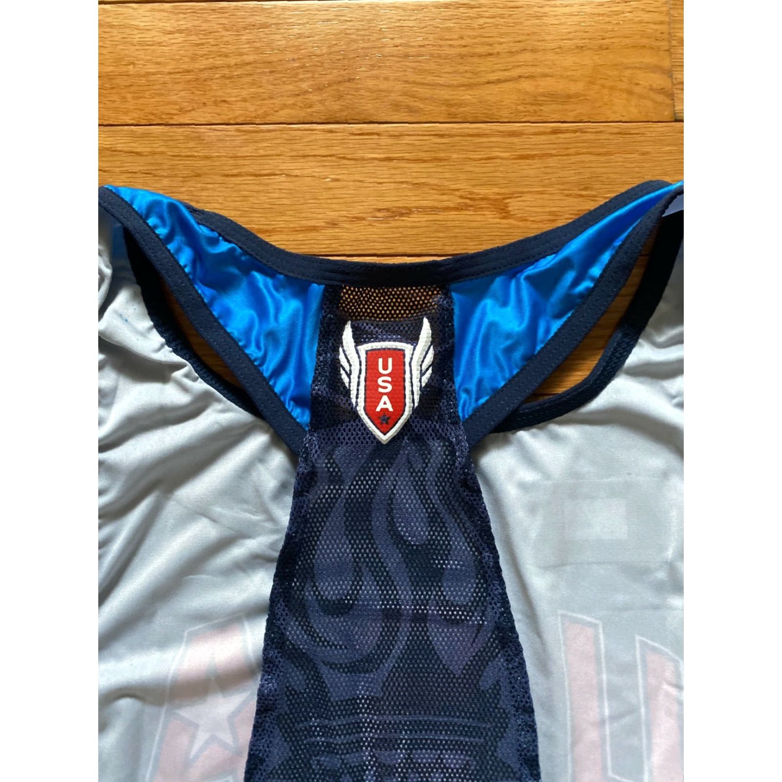 Nike Nike USA Track & Field Singlet Unitard Running Speesuit Mens 2XL Blue 2008 USATF Dri-Fit Size US 39 - 6 Thumbnail