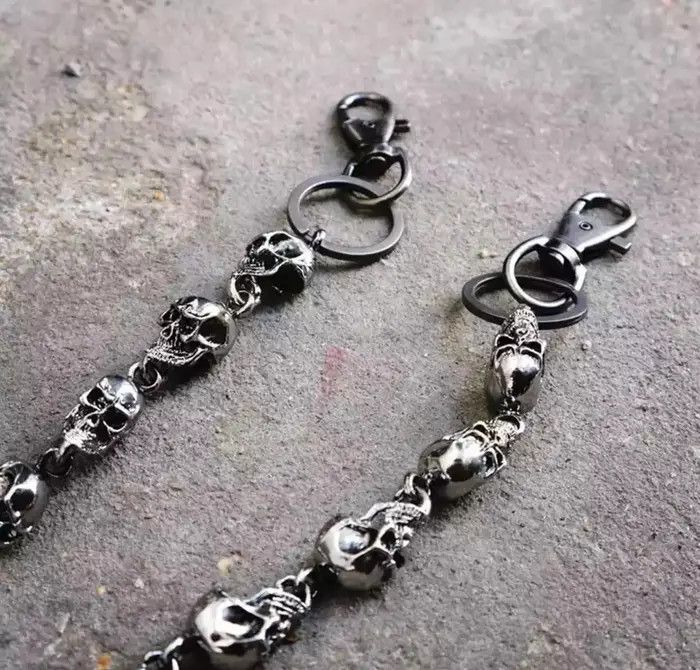 Jewelry Pocket Skull Chain Gothic Death Waist Pants Wallet Demon Size ONE SIZE - 5 Thumbnail