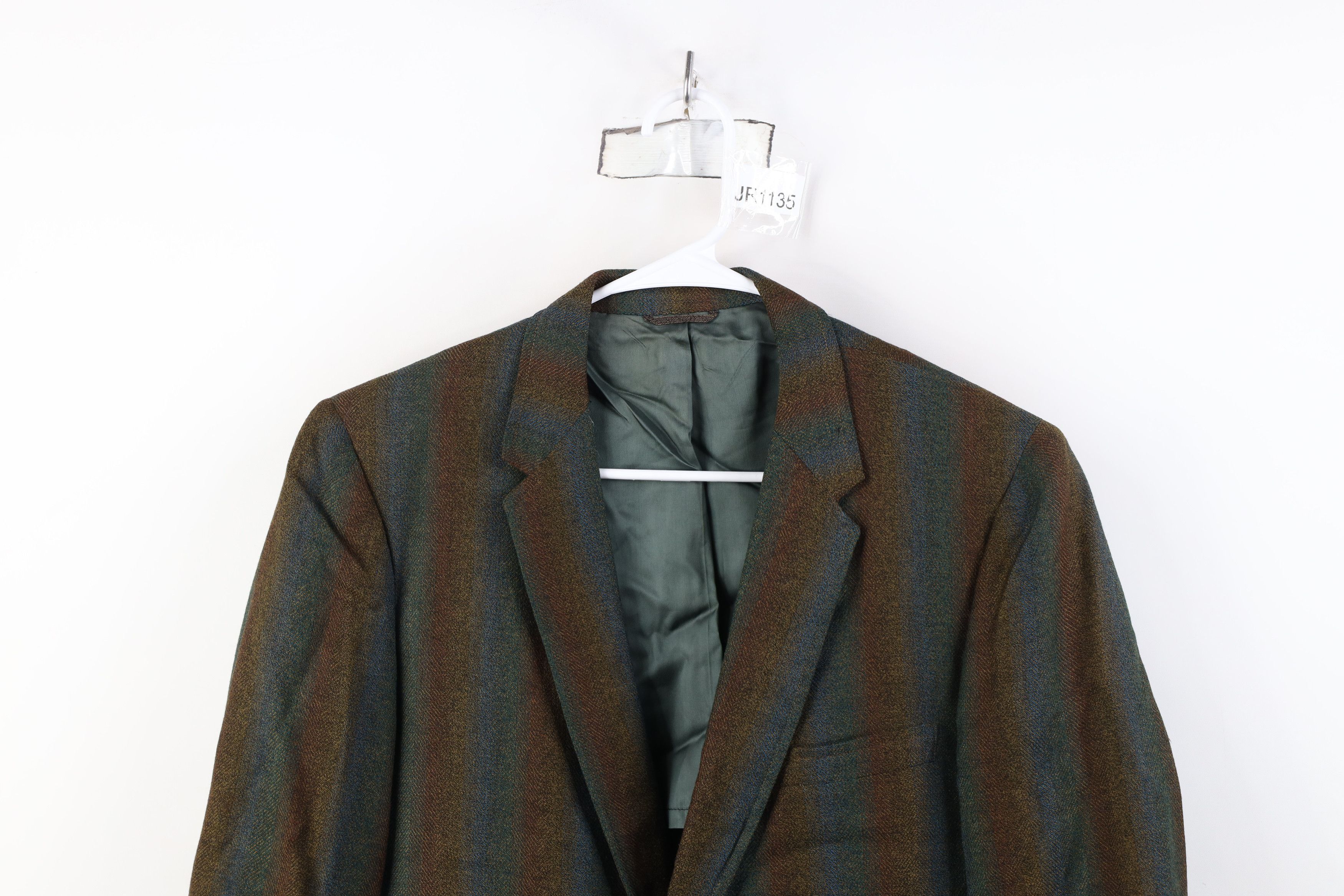 Vintage Vintage 50s Streetwear Striped Wool Blazer Suit Jacket USA Size US L / EU 52-54 / 3 - 2 Thumbnail