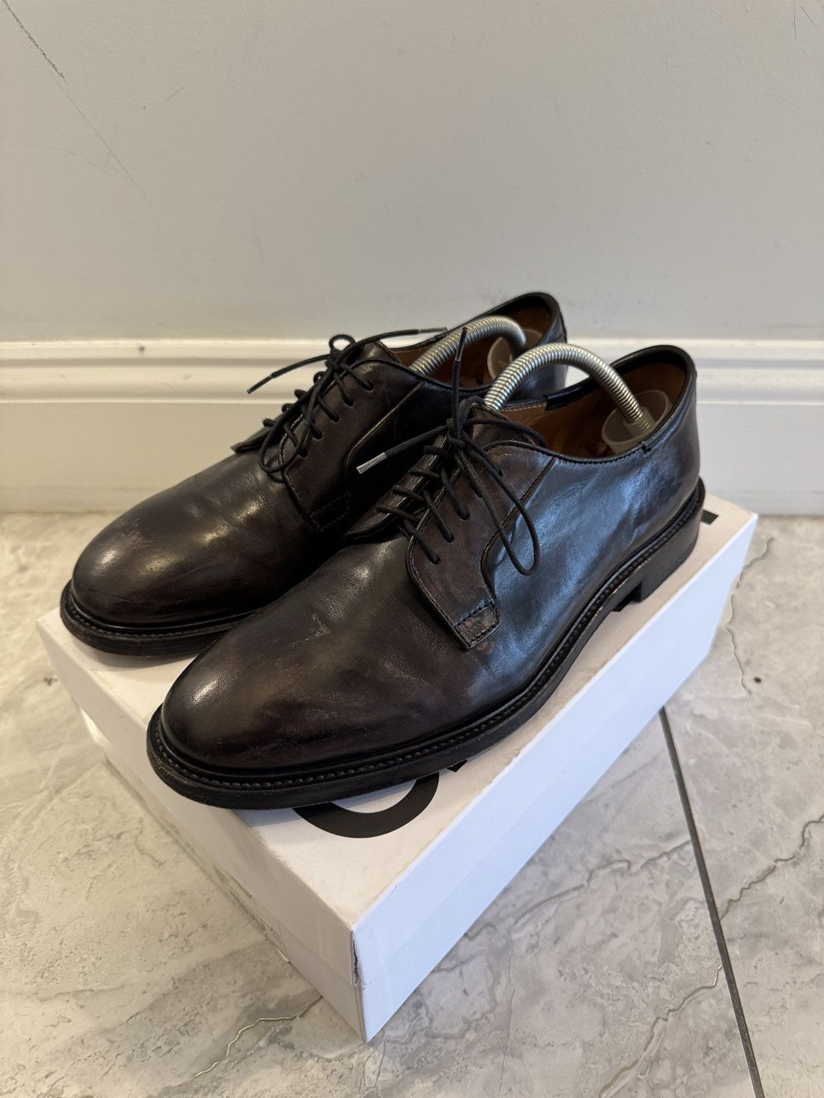 Paul Smith Paul Smith Brushed Brown Leather Oxford Size US 8.5 / EU 41-42 - 1 Thumbnail
