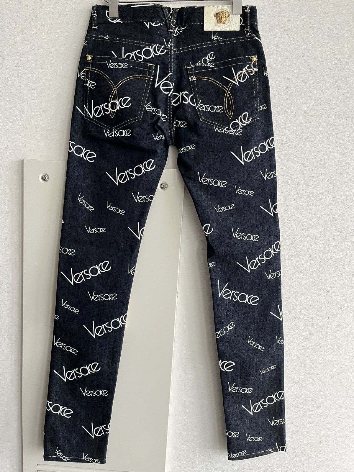 Versace Super Runway Versace Monogram Logo Denim Jeans Brand New Size US 29 - 22 Thumbnail