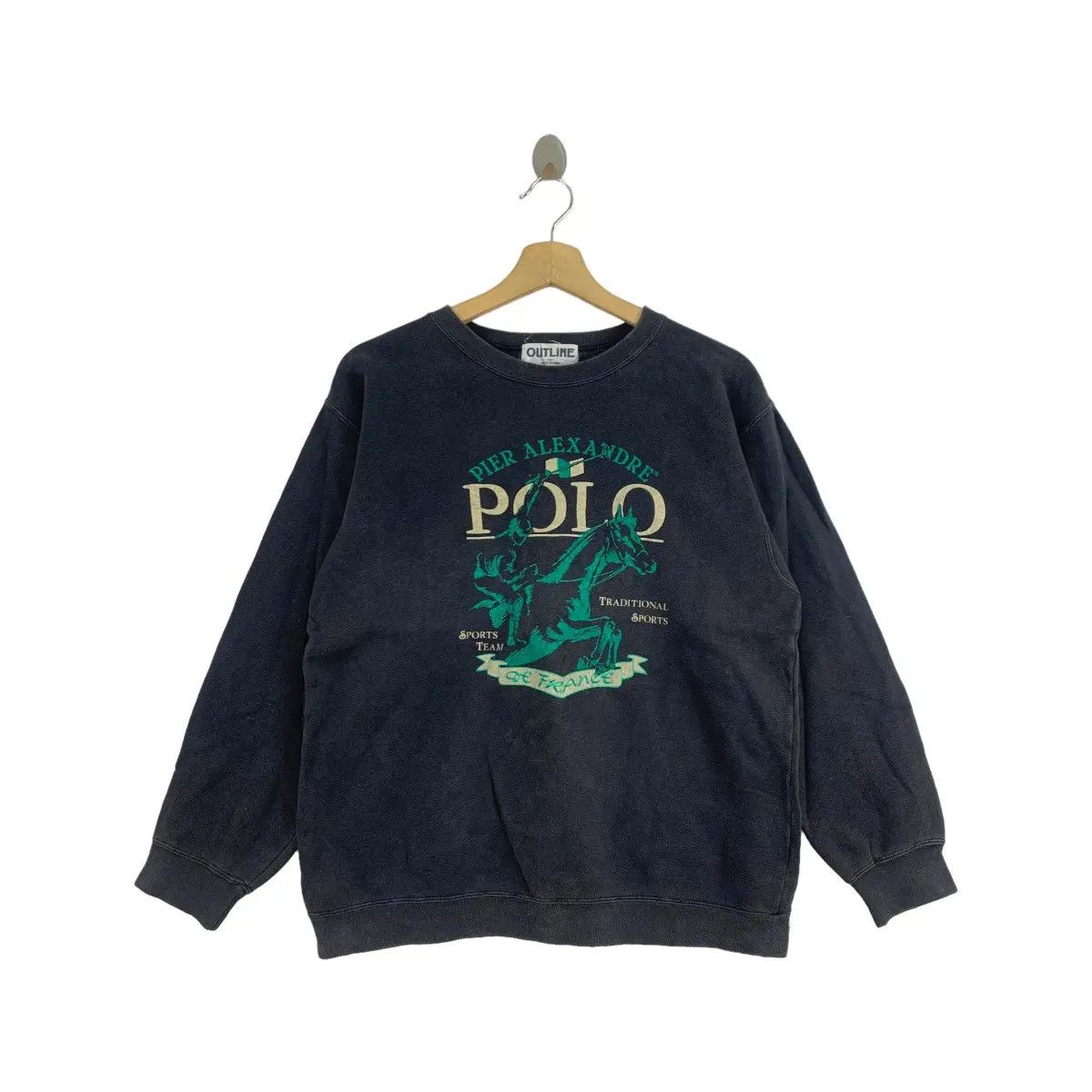 Vintage Vintage POLO PIER ALEXANDRE Sports Team Pullover Sweatshirt Size US M / EU 48-50 / 2 - 1 Thumbnail