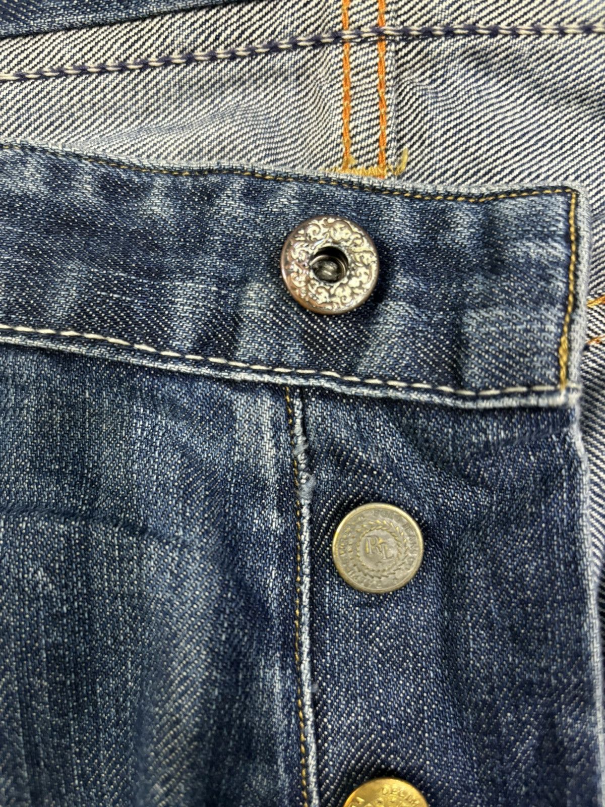 Ralph Lauren Vintage Ralph Lauren Button Fly Blue Faded Loose Fit Jeans Size US 32 / EU 48 - 5 Thumbnail