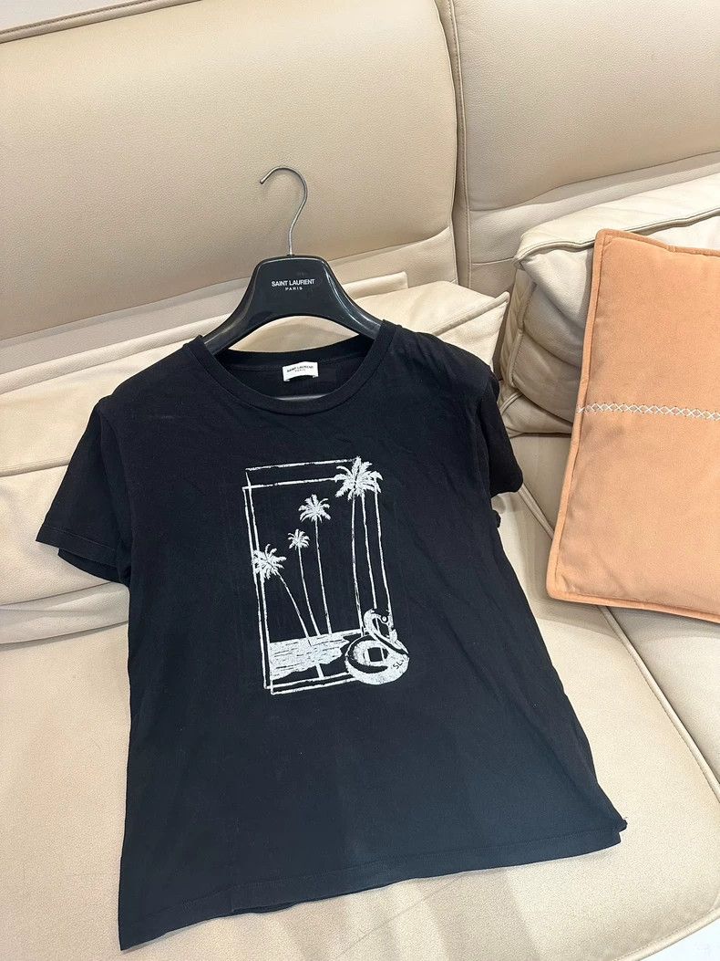 Saint Laurent Paris Saint Laurent 18ss Palm Tree Short Sleeve T-shirt Size US S / EU 44-46 / 1 - 1 Thumbnail