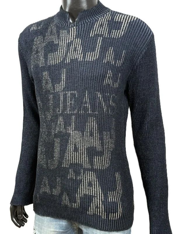 Armani Maglione Armani Jeans Uomo L Lana Cotone Logo Size US L / EU 52-54 / 3 - 7 Thumbnail