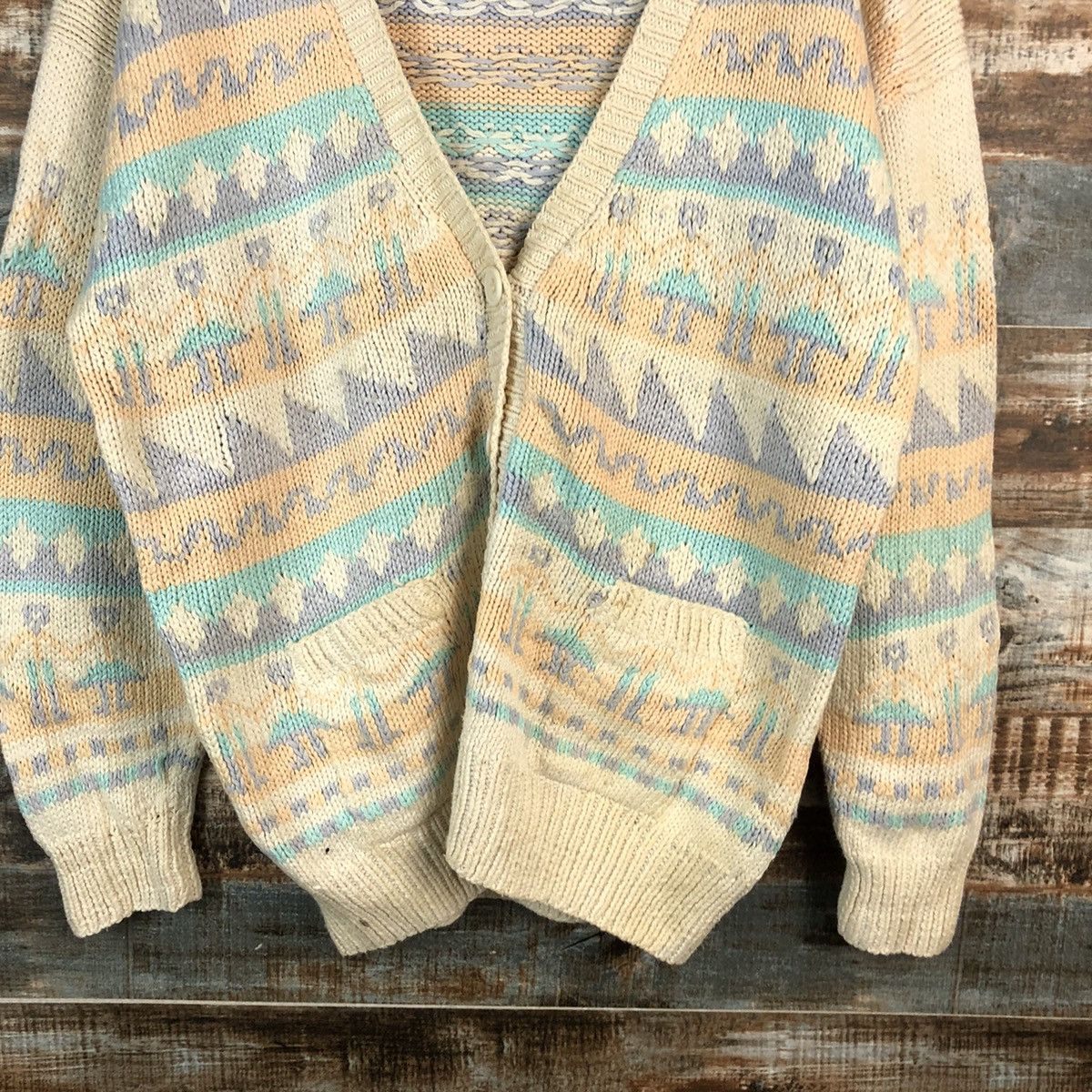 Homespun Knitwear D La vicuna Yellow Cardigan Knitwear #A2184 Size US M / EU 48-50 / 2 - 6 Thumbnail