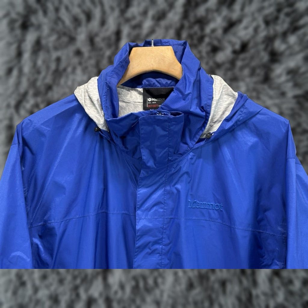 Marmot Marmot Precip Eco Waterproof Windbreaker Jacket Mens 2XT Outdoor Hiking Blue Size US XXL / EU 58 / 5 - 1 Thumbnail