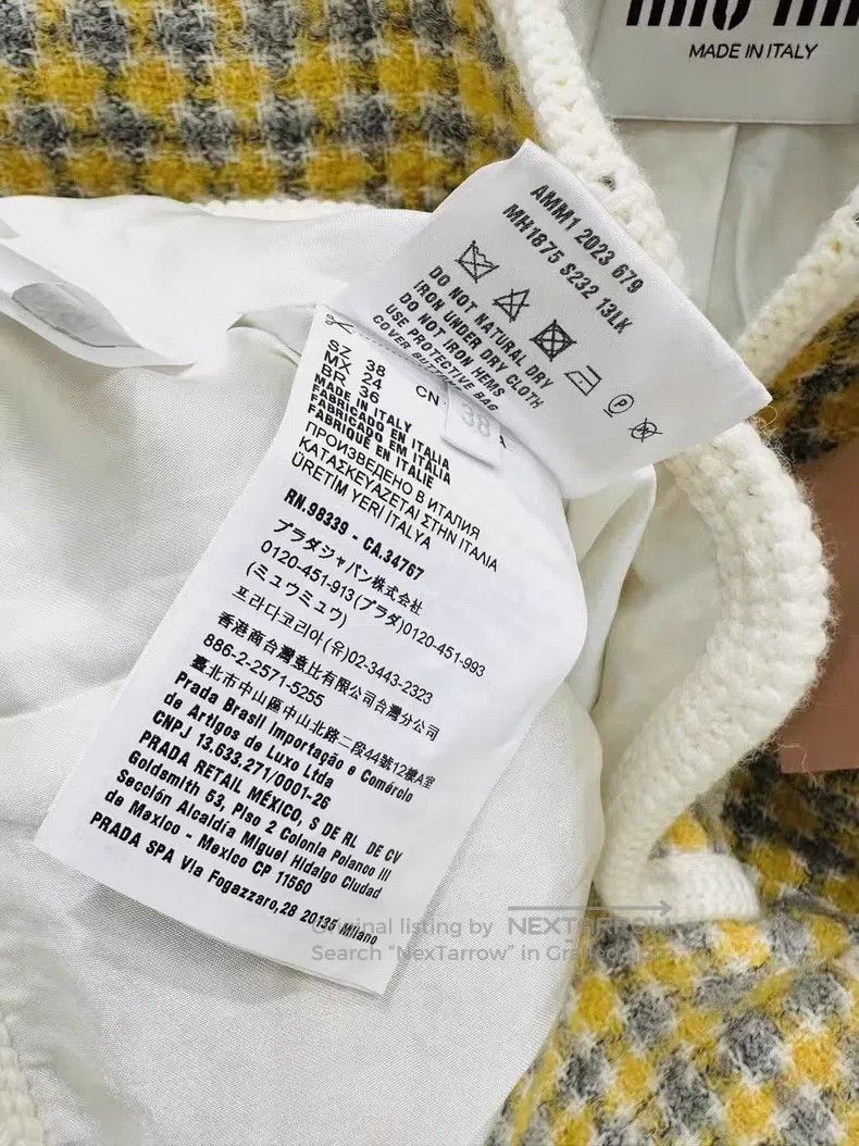 Miu Miu Miu Miu 38 Wool plaid coat Size M / US 6-8 / IT 42-44 - 8 Thumbnail