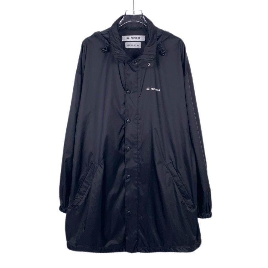 Balenciaga Balenciaga Paris 21' Logo Letter Print Hoodie Black Nylon Ja Size US XXS / EU 40 - 1 Thumbnail