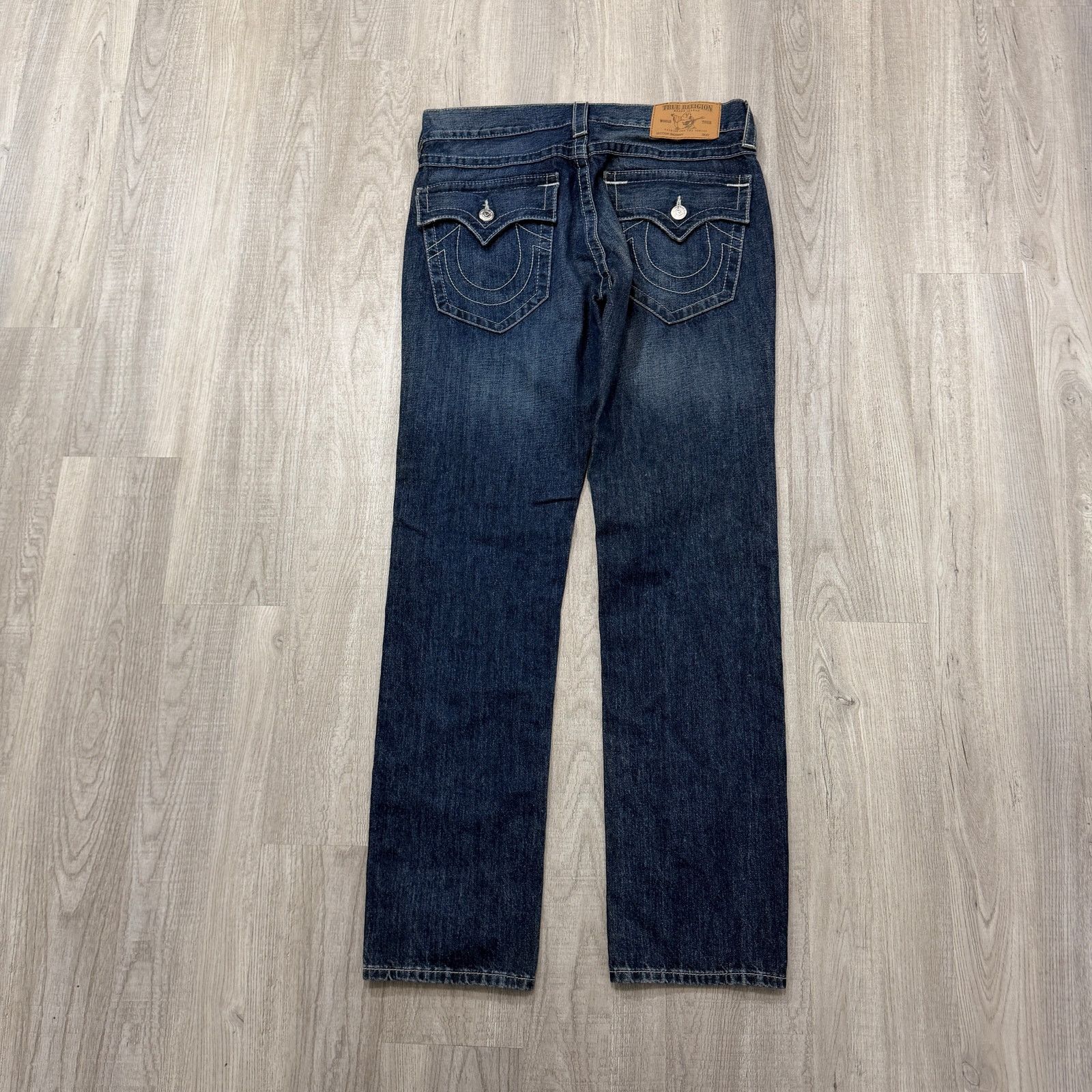 True Religion True Religion Jeans Mens 33x33 Blue Denim Skinny Flap Pocket Size US 33 - 9 Thumbnail