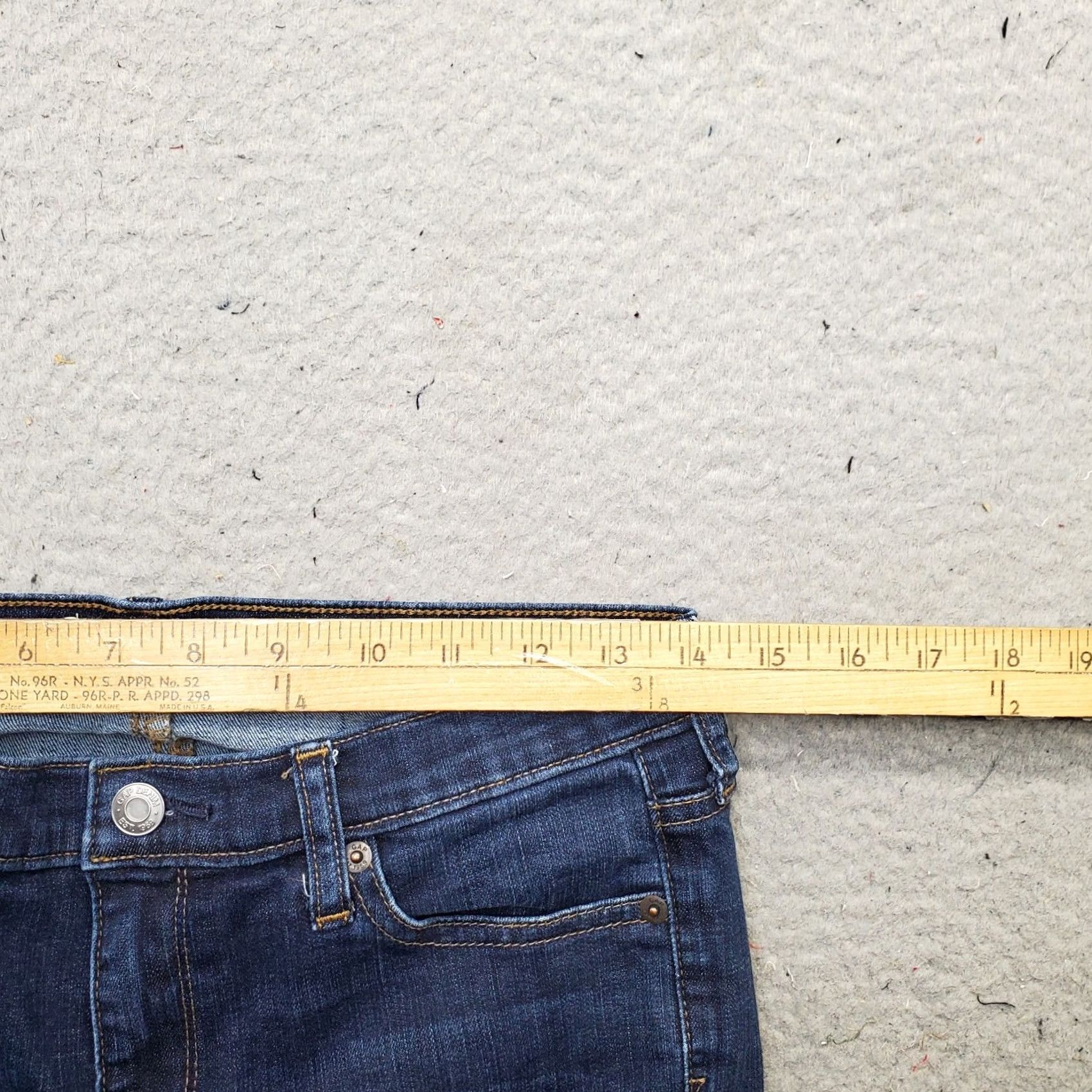 Gap Gap True Skinny Jeans Womens 29 Blue Denim Cotton Faded Stretch 5-Pocket Design Size 29" - 6 Thumbnail