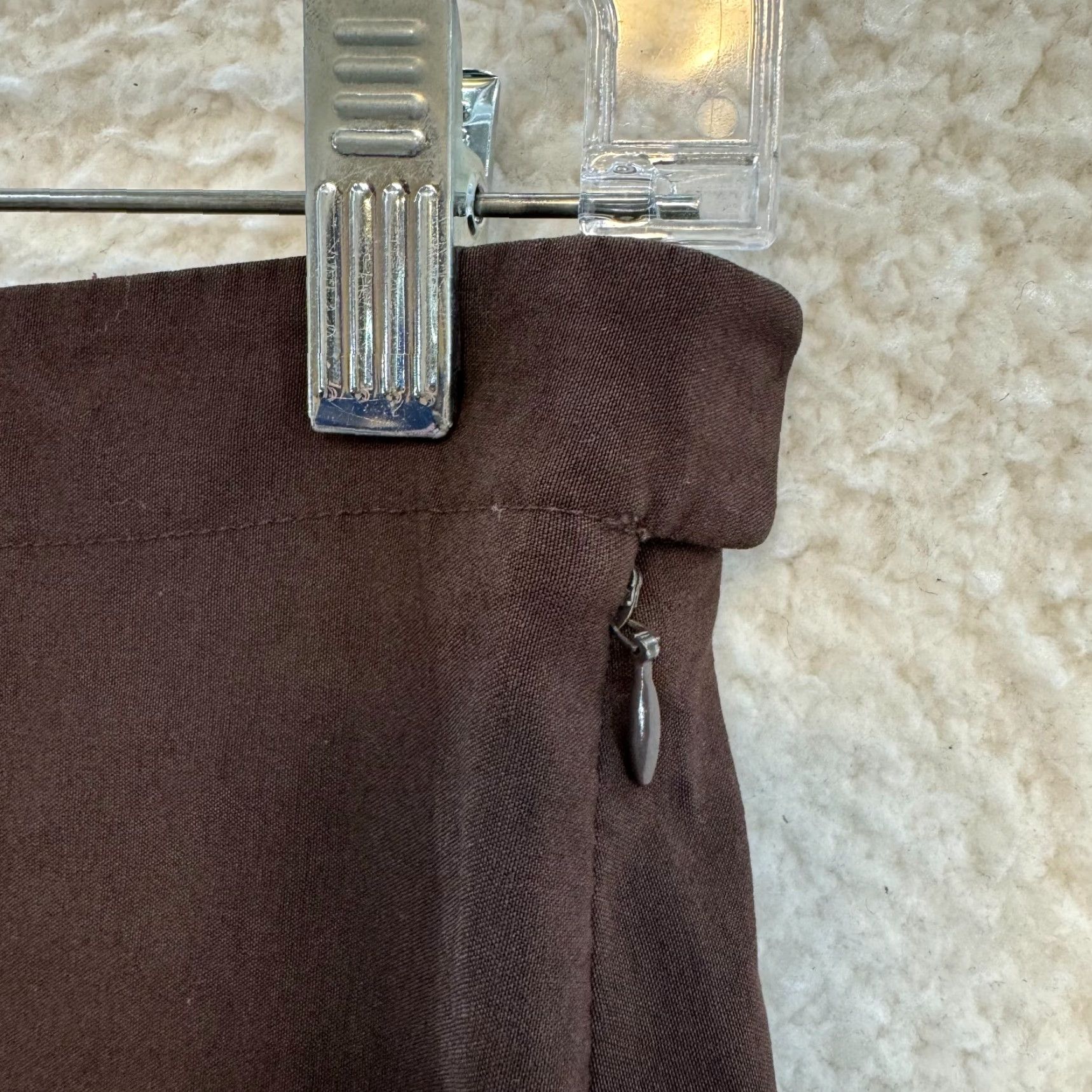Vintage VINTAGE 90s Y2K Skirt 2 Brown Knee High Pencil Slit Office Career Corpcore Womens 2 25 Max Studio Size 26" / US 2 / IT 38 - 4 Thumbnail