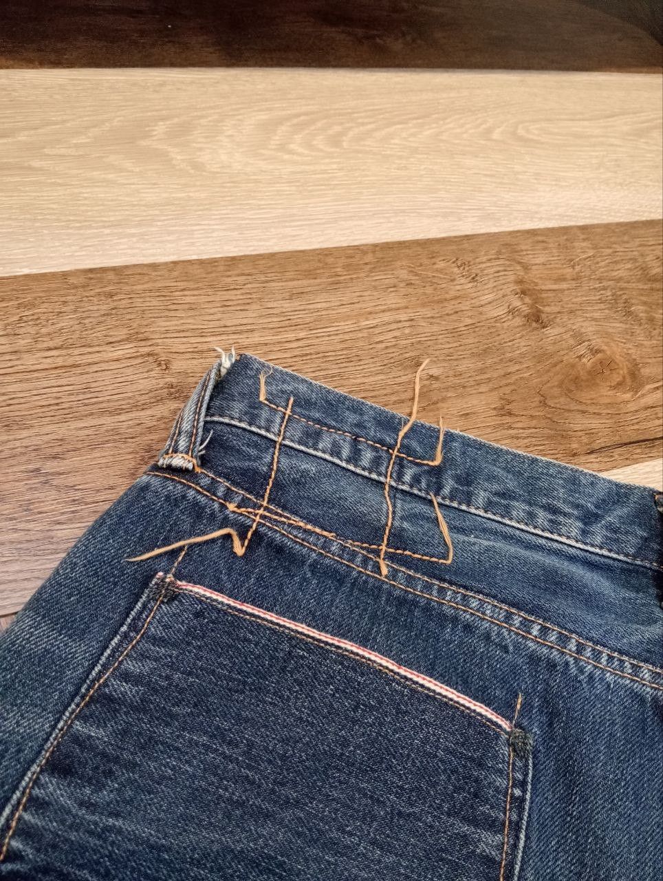 KURO KURO JAPAN DIAMANTE BLUE DENIM SELVEDGE PANTS Size US 33 - 14 Thumbnail