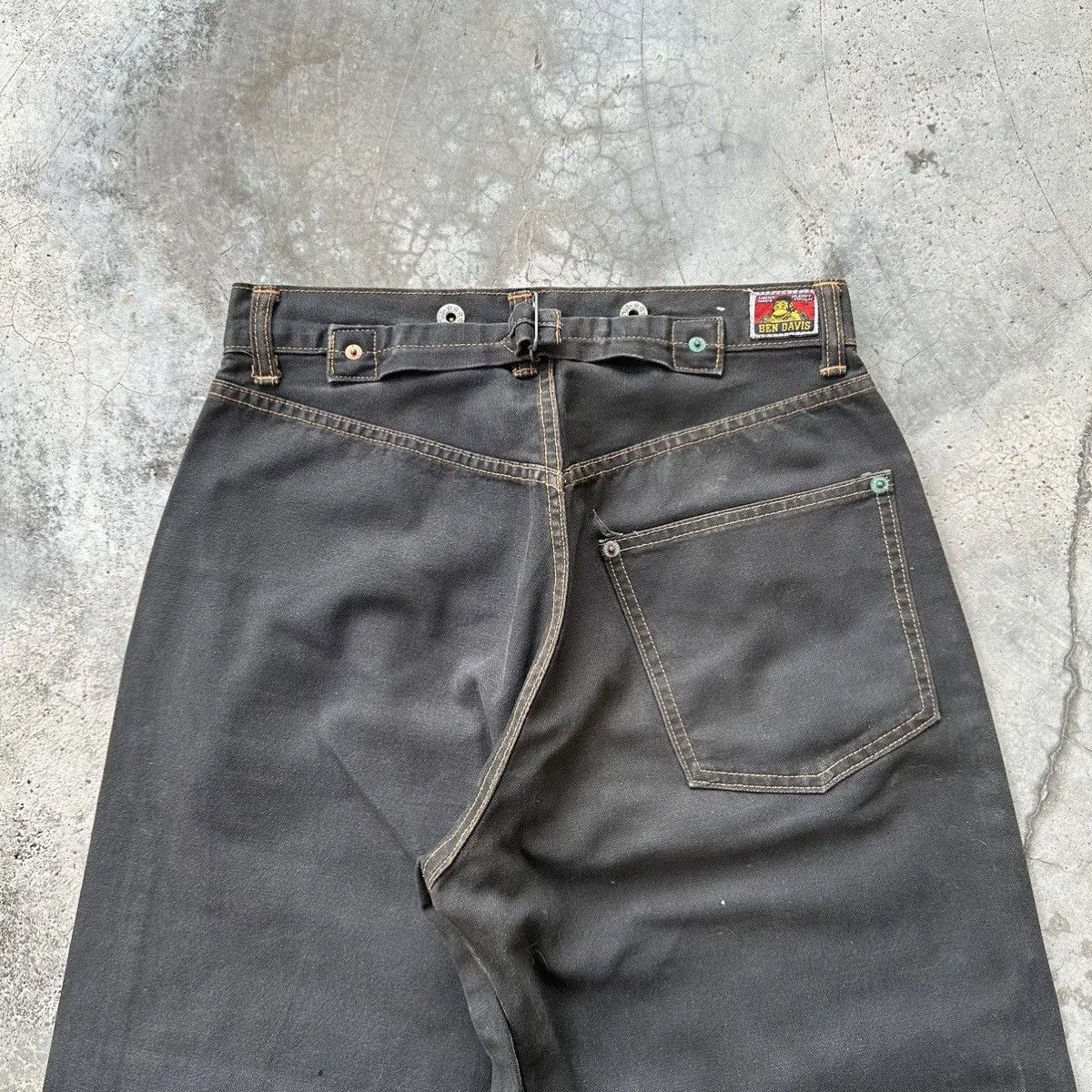 Ben Davis SICKSS💥💥80’s Vintage BEN DAVIS Suspenders Cinch Back Denim Size US 27 - 11 Thumbnail